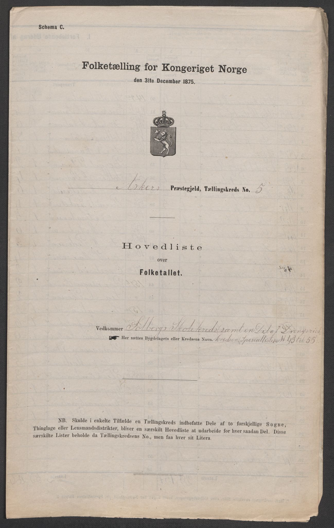 RA, Folketelling 1875 for 0220P Asker prestegjeld, 1875, s. 25