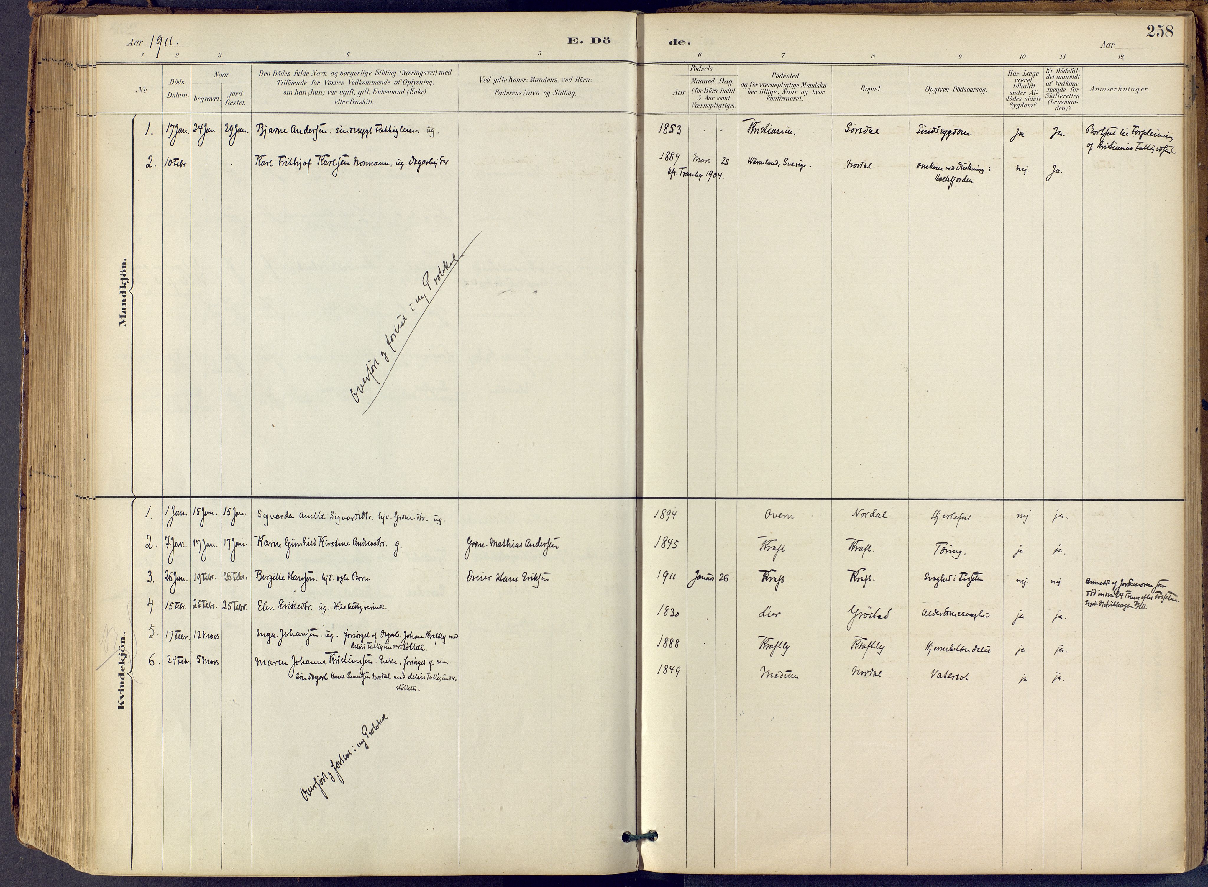 Lier kirkebøker, SAKO/A-230/F/Fb/L0001: Ministerialbok nr. II 1, 1883-1910, s. 258