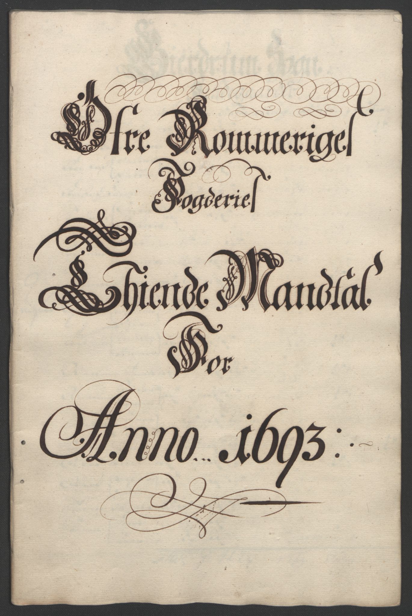 Rentekammeret inntil 1814, Reviderte regnskaper, Fogderegnskap, RA/EA-4092/R12/L0705: Fogderegnskap Øvre Romerike, 1693, s. 40