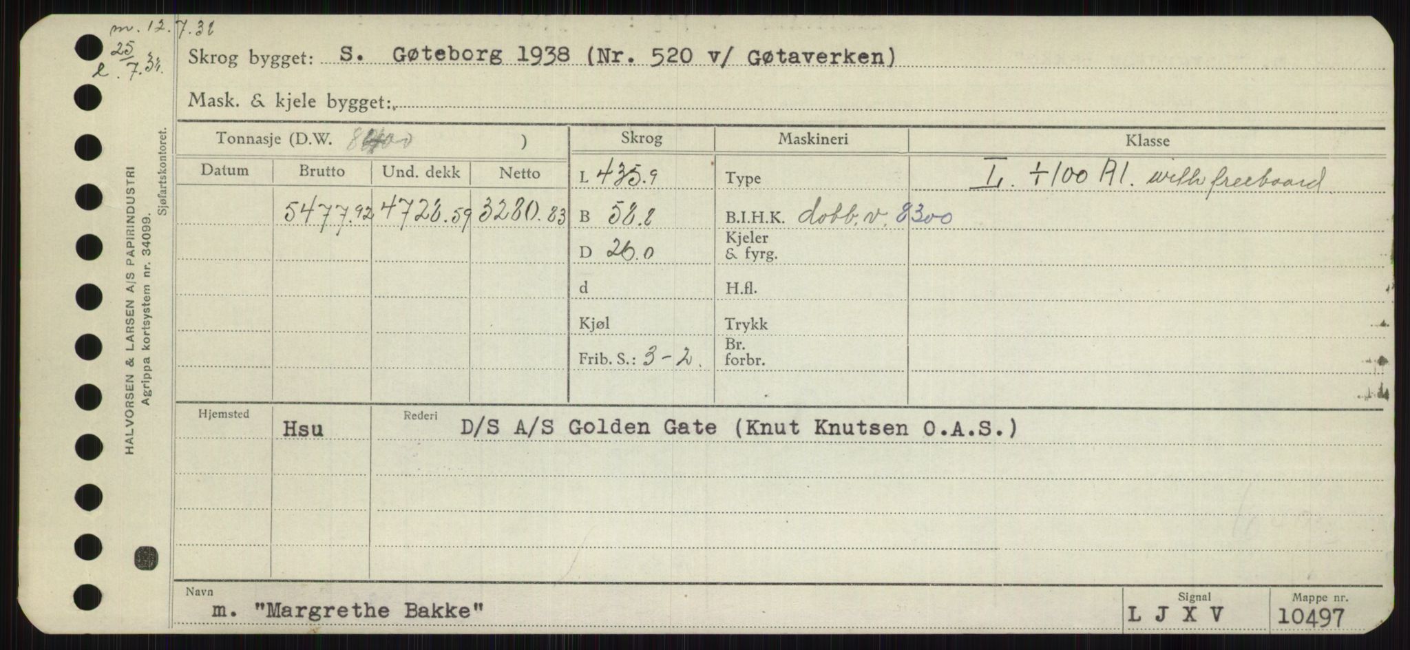 Sjøfartsdirektoratet med forløpere, Skipsmålingen, RA/S-1627/H/Hb/L0003: Fartøy, I-N, s. 319