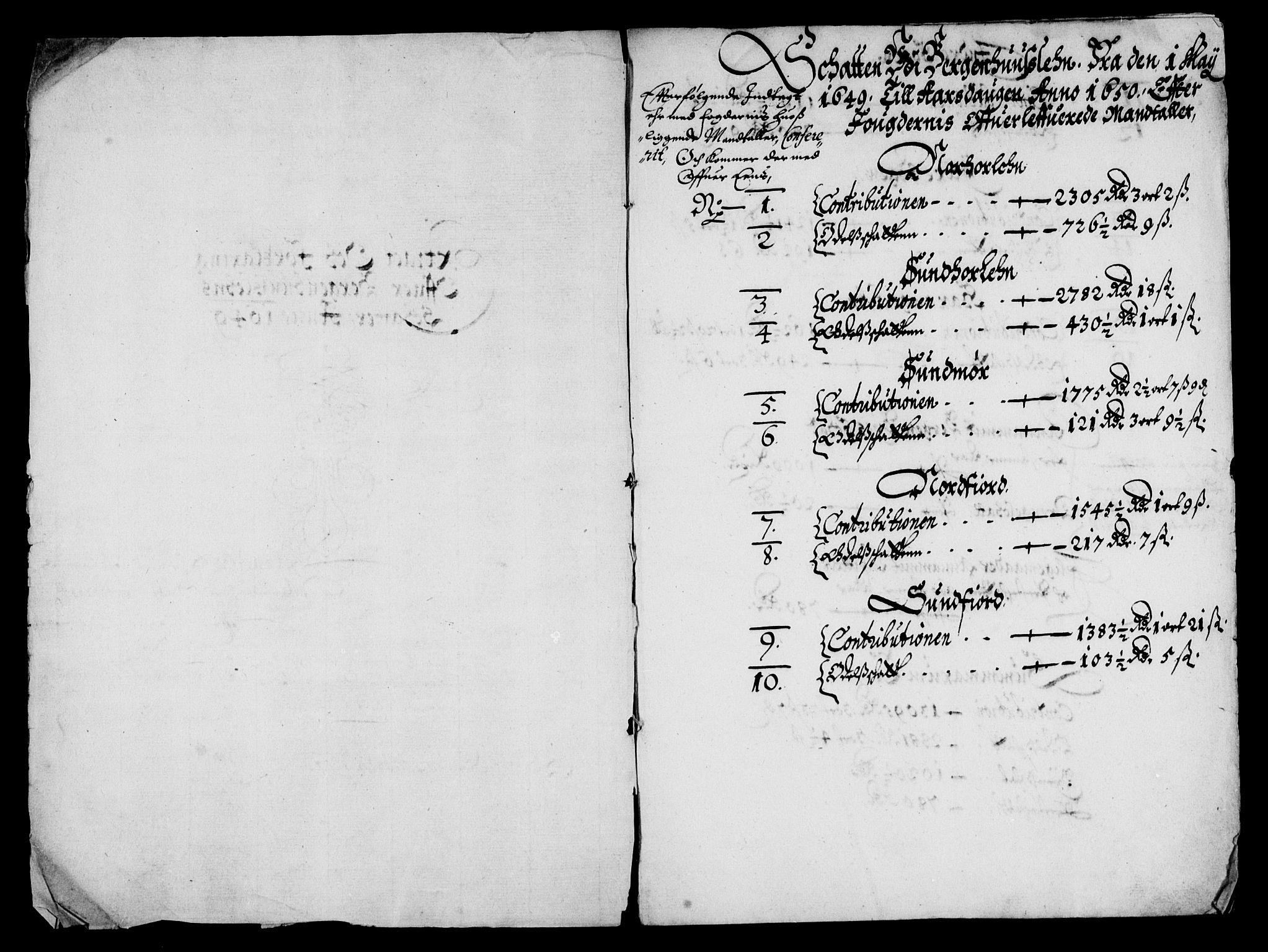 Rentekammeret inntil 1814, Reviderte regnskaper, Lensregnskaper, AV/RA-EA-5023/R/Rb/Rbt/L0116: Bergenhus len, 1649-1651