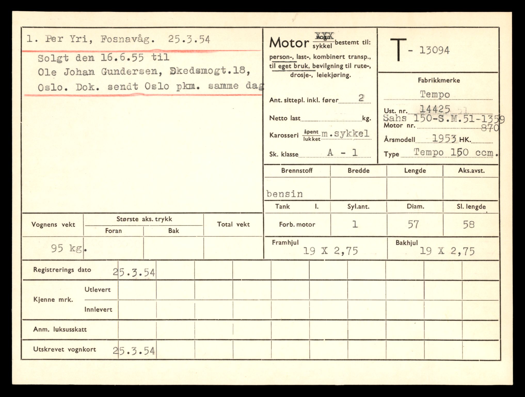 Møre og Romsdal vegkontor - Ålesund trafikkstasjon, AV/SAT-A-4099/F/Fe/L0037: Registreringskort for kjøretøy T 13031 - T 13179, 1927-1998, s. 1291
