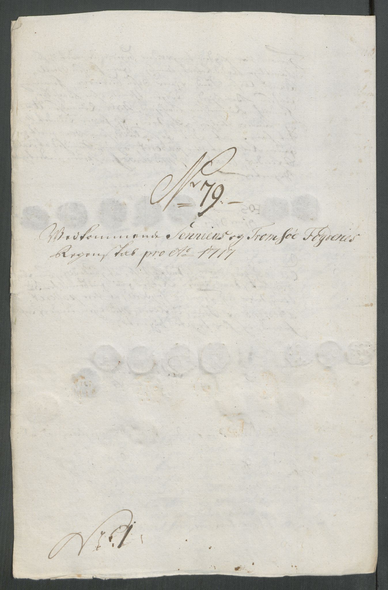 Rentekammeret inntil 1814, Reviderte regnskaper, Fogderegnskap, AV/RA-EA-4092/R68/L4763: Fogderegnskap Senja og Troms, 1717, s. 391