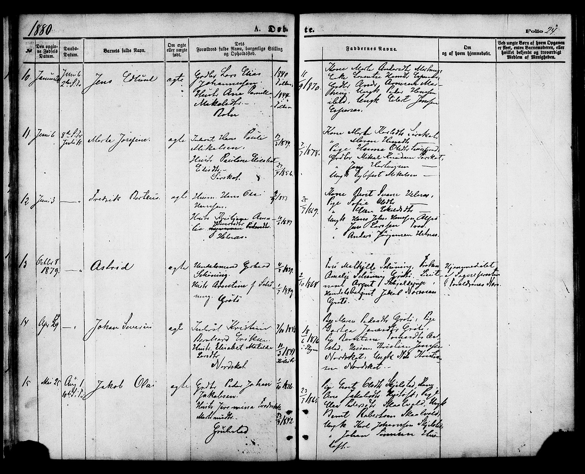 Ministerialprotokoller, klokkerbøker og fødselsregistre - Nordland, AV/SAT-A-1459/857/L0821: Ministerialbok nr. 857A01, 1875-1889, s. 24