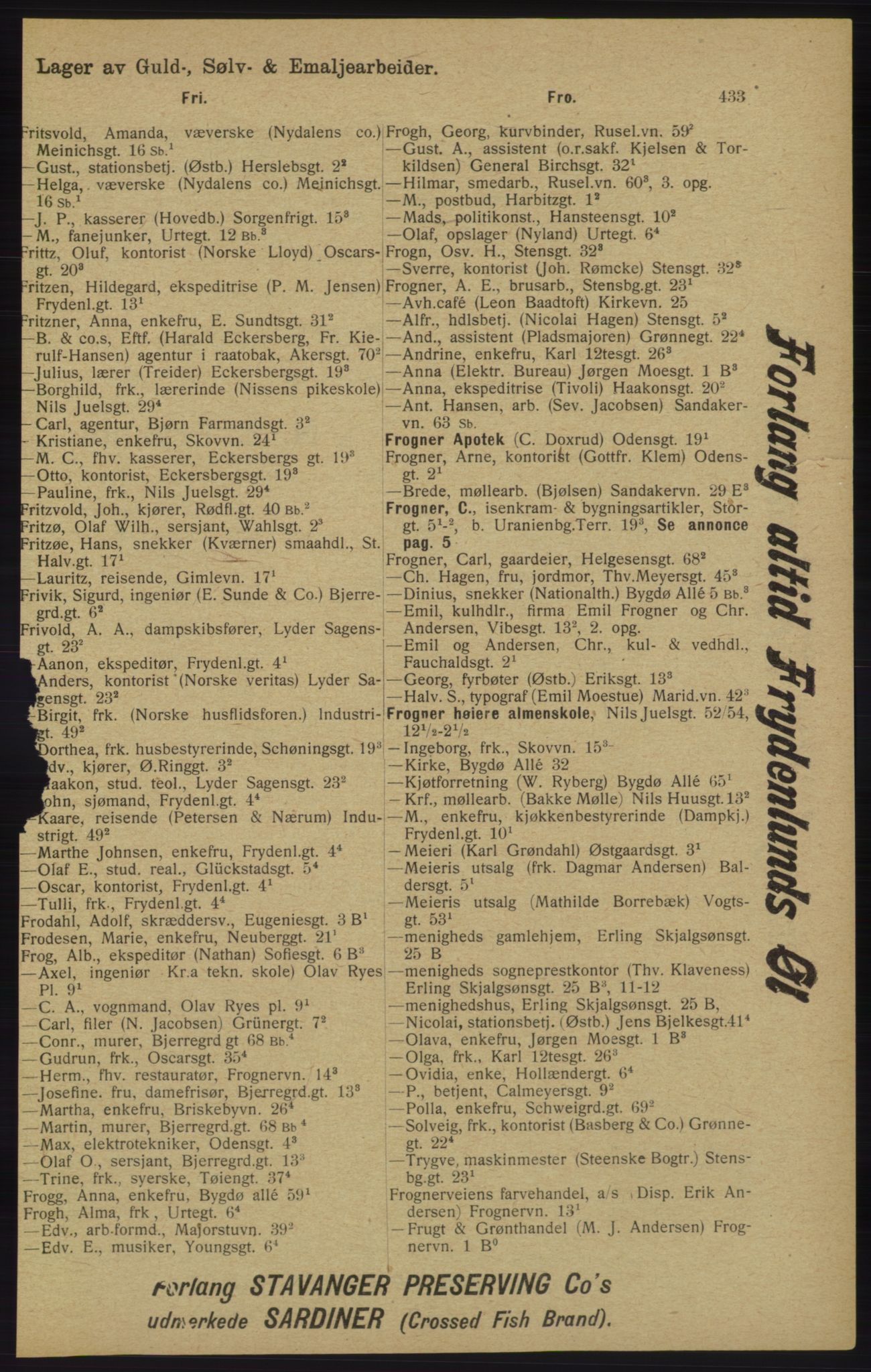 Kristiania/Oslo adressebok, PUBL/-, 1913, s. 445