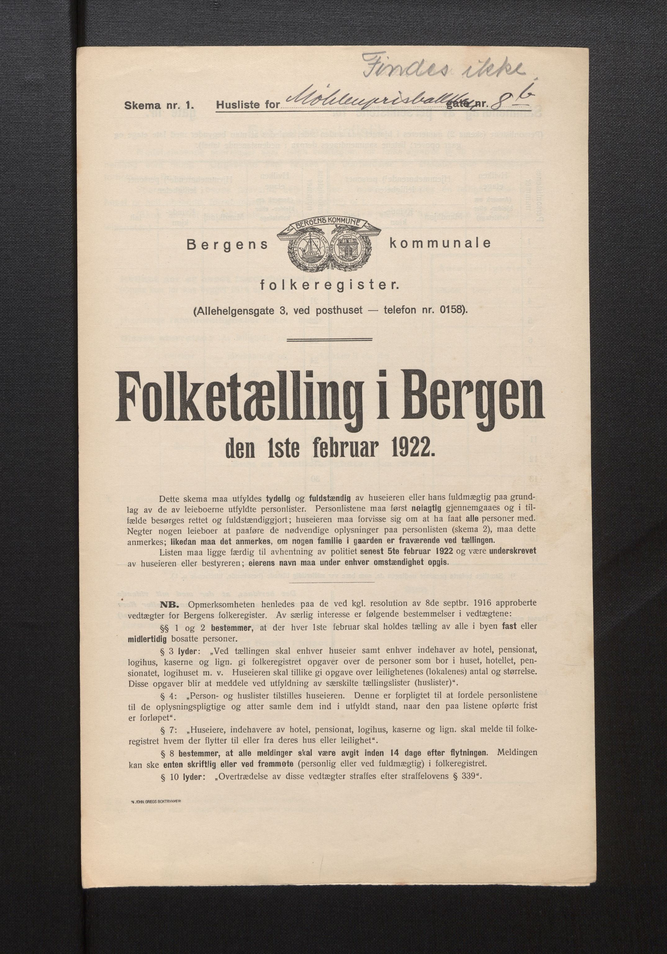 SAB, Kommunal folketelling 1922 for Bergen kjøpstad, 1922, s. 25762