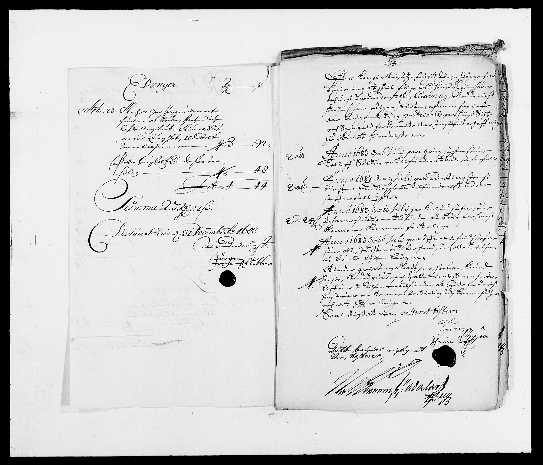 Rentekammeret inntil 1814, Reviderte regnskaper, Fogderegnskap, AV/RA-EA-4092/R34/L2046: Fogderegnskap Bamble, 1682-1683, s. 277