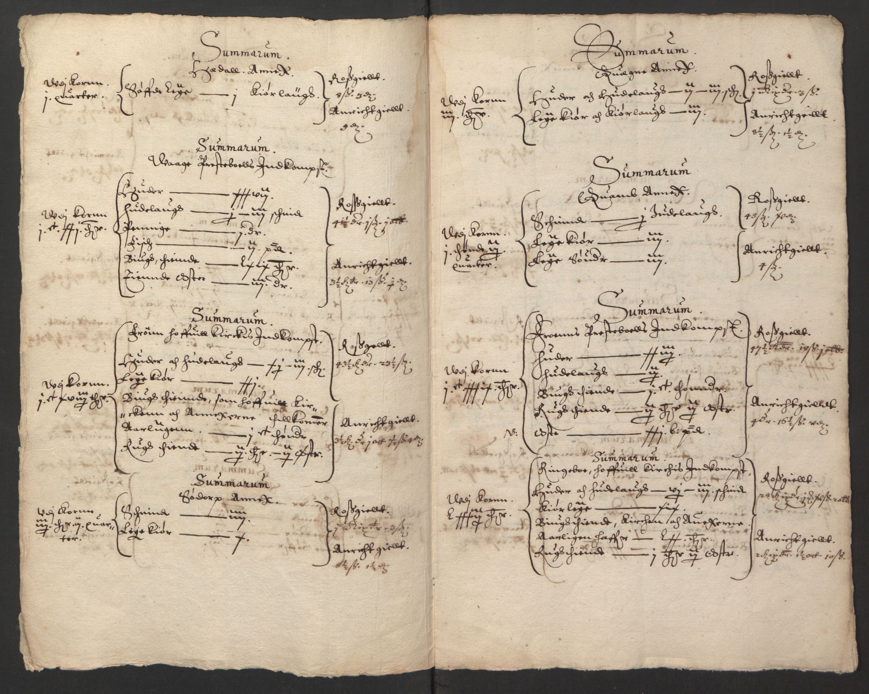 Stattholderembetet 1572-1771, AV/RA-EA-2870/Ek/L0014/0001: Jordebøker til utlikning av rosstjeneste 1624-1626: / Kirke- og prestebolsinntekter i Oslo og Hamar bispedømme, 1625-1626, s. 93
