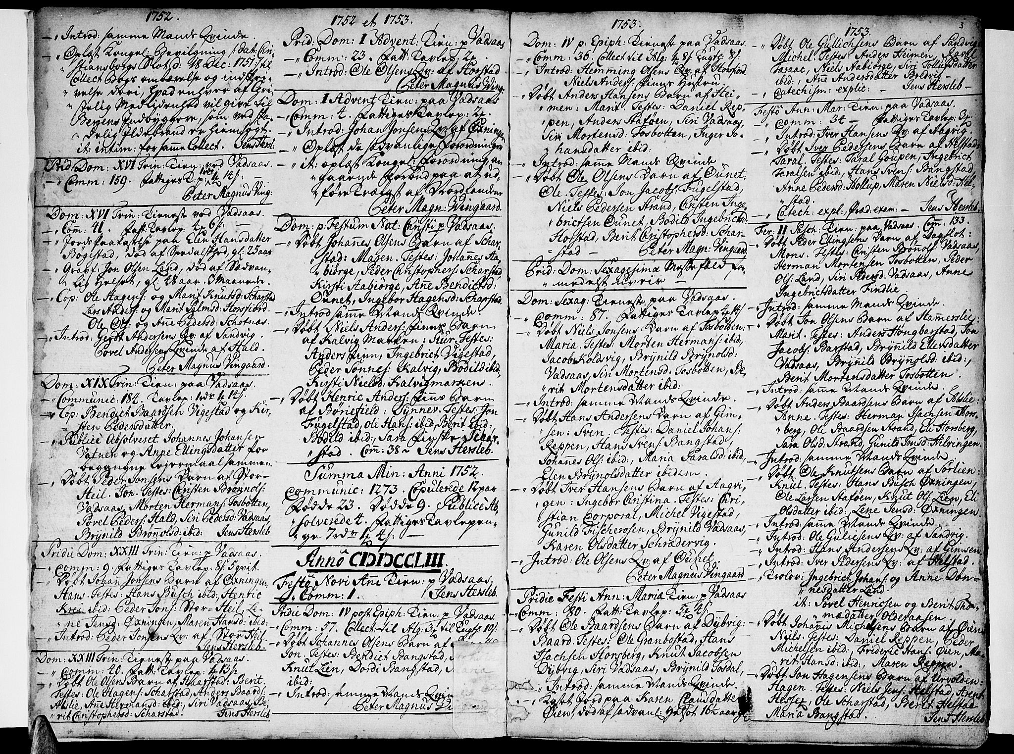 Ministerialprotokoller, klokkerbøker og fødselsregistre - Nordland, AV/SAT-A-1459/810/L0137: Ministerialbok nr. 810A01, 1752-1817, s. 3