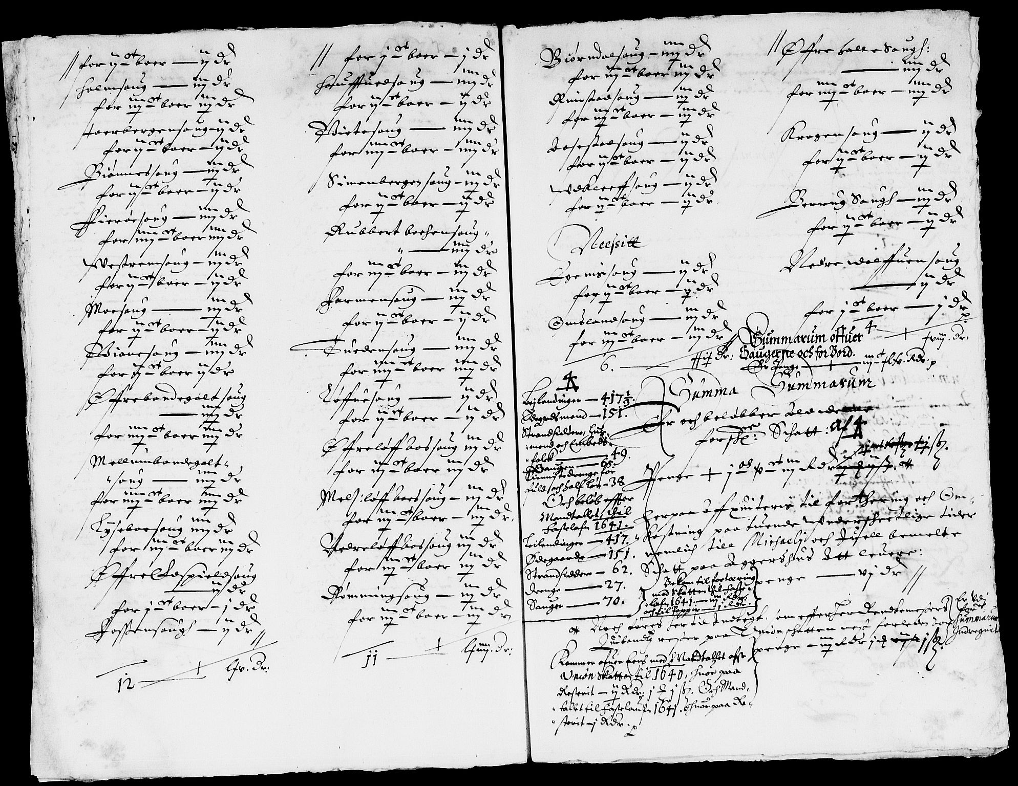 Rentekammeret inntil 1814, Reviderte regnskaper, Lensregnskaper, AV/RA-EA-5023/R/Rb/Rbl/L0008: Brunla len, 1641-1644