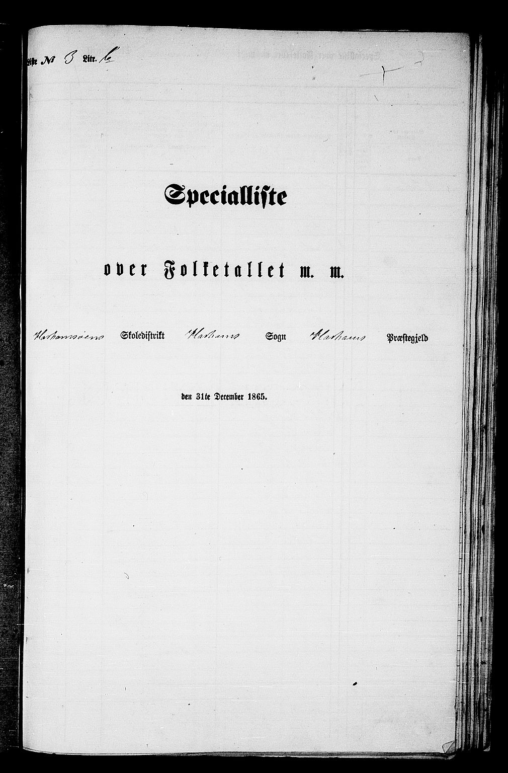 RA, Folketelling 1865 for 1534P Haram prestegjeld, 1865, s. 52