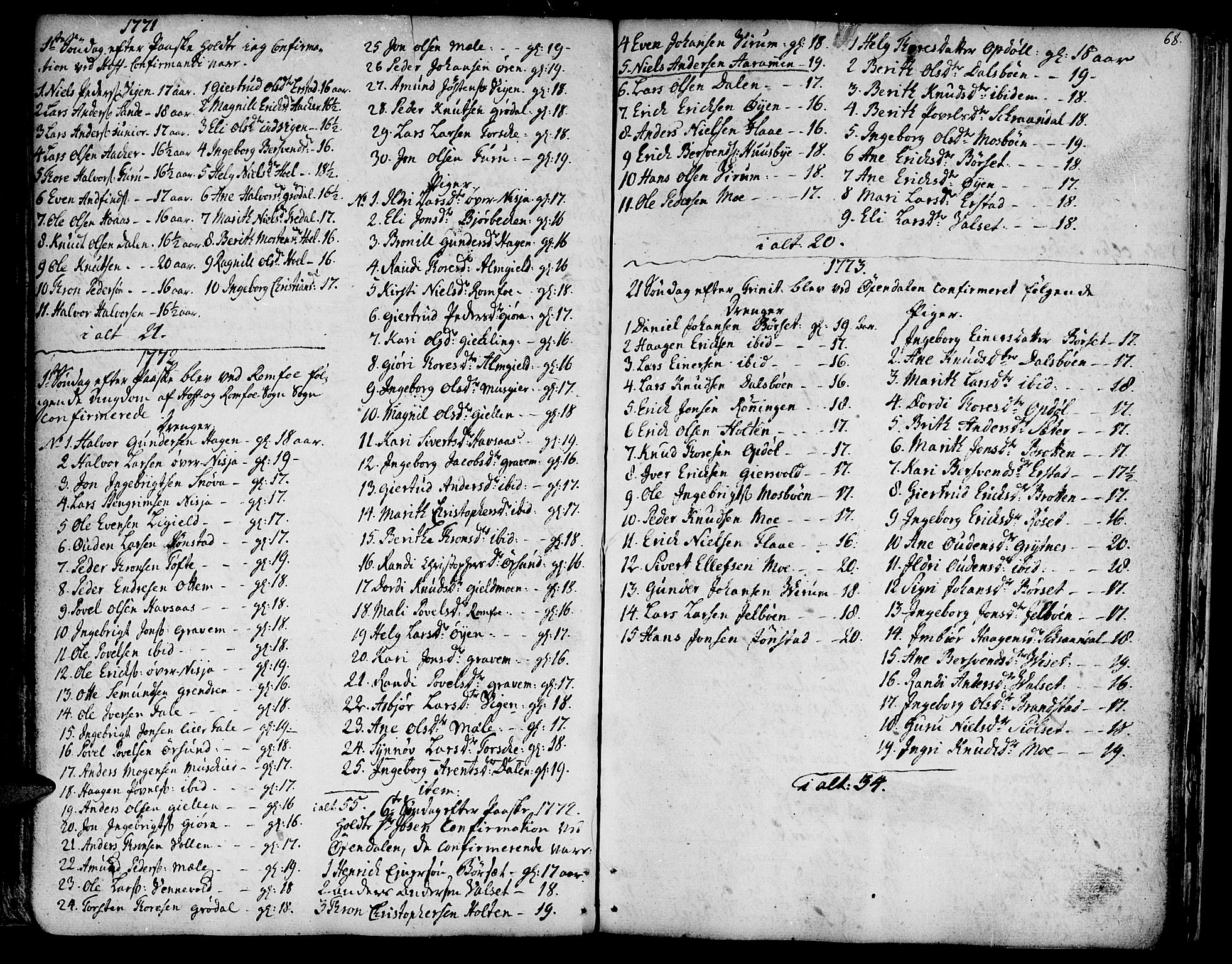 Ministerialprotokoller, klokkerbøker og fødselsregistre - Møre og Romsdal, SAT/A-1454/590/L1007: Ministerialbok nr. 590A01, 1752-1793, s. 68