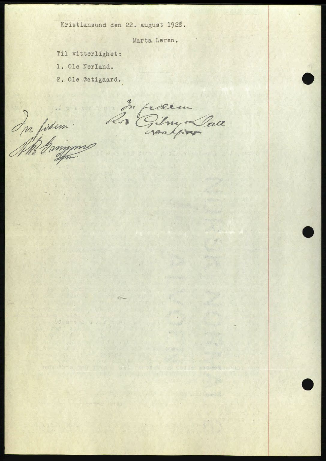 Kristiansund byfogd, AV/SAT-A-4587/A/27: Pantebok nr. 22, 1928-1929, Tingl.dato: 24.08.1928