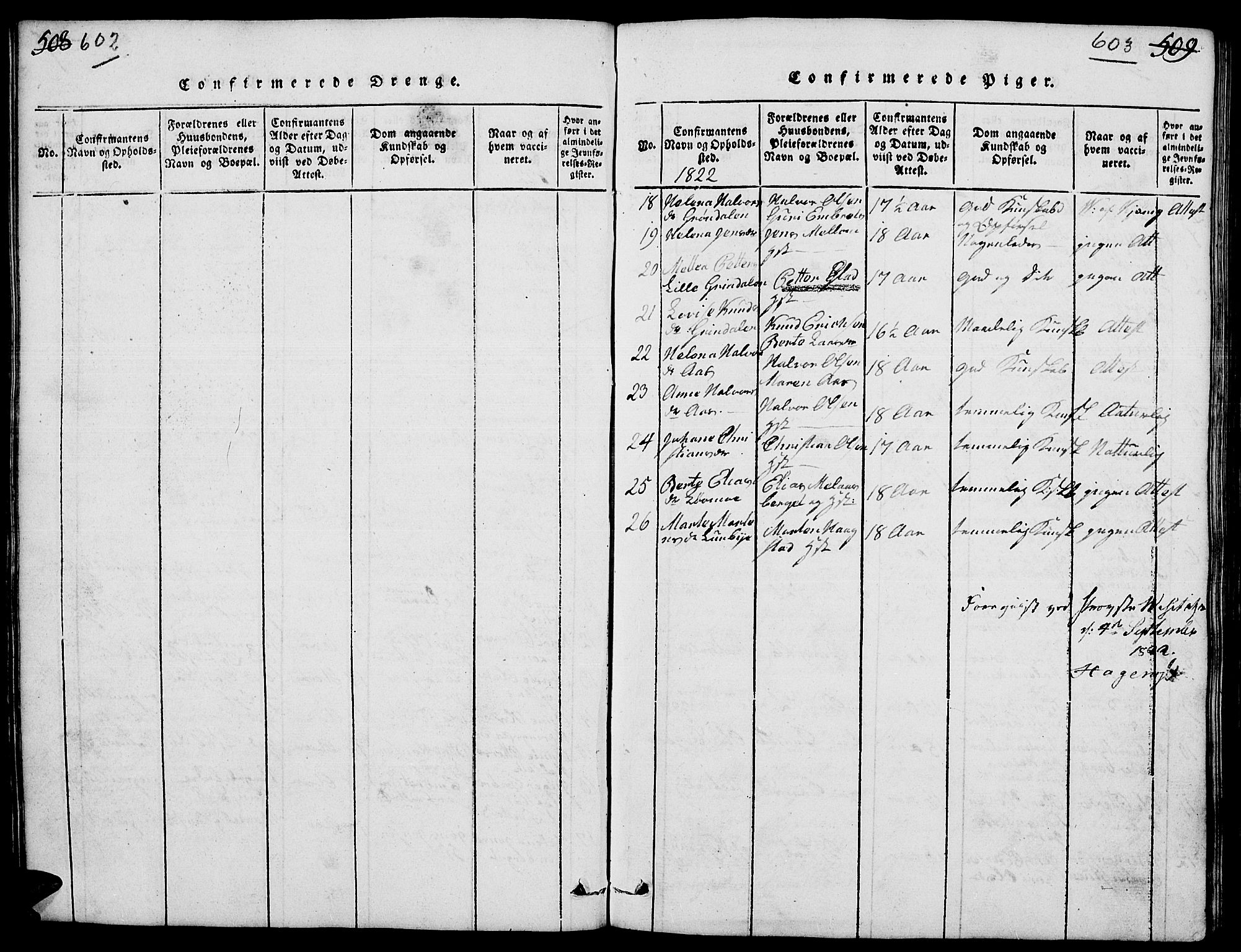 Elverum prestekontor, AV/SAH-PREST-044/H/Ha/Hab/L0001: Klokkerbok nr. 1, 1815-1829, s. 602-603