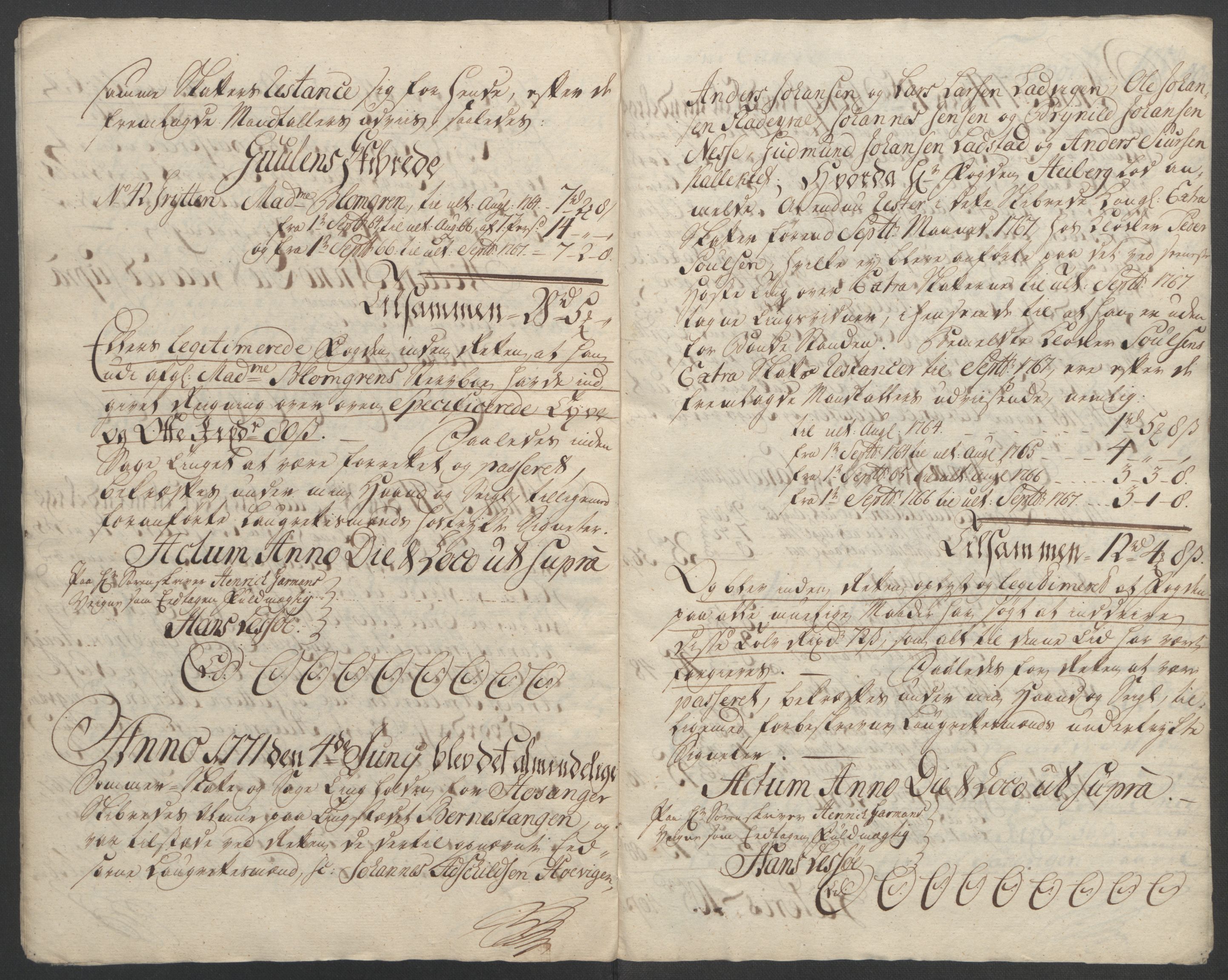 Rentekammeret inntil 1814, Reviderte regnskaper, Fogderegnskap, AV/RA-EA-4092/R51/L3303: Ekstraskatten Nordhordland og Voss, 1762-1772, s. 553