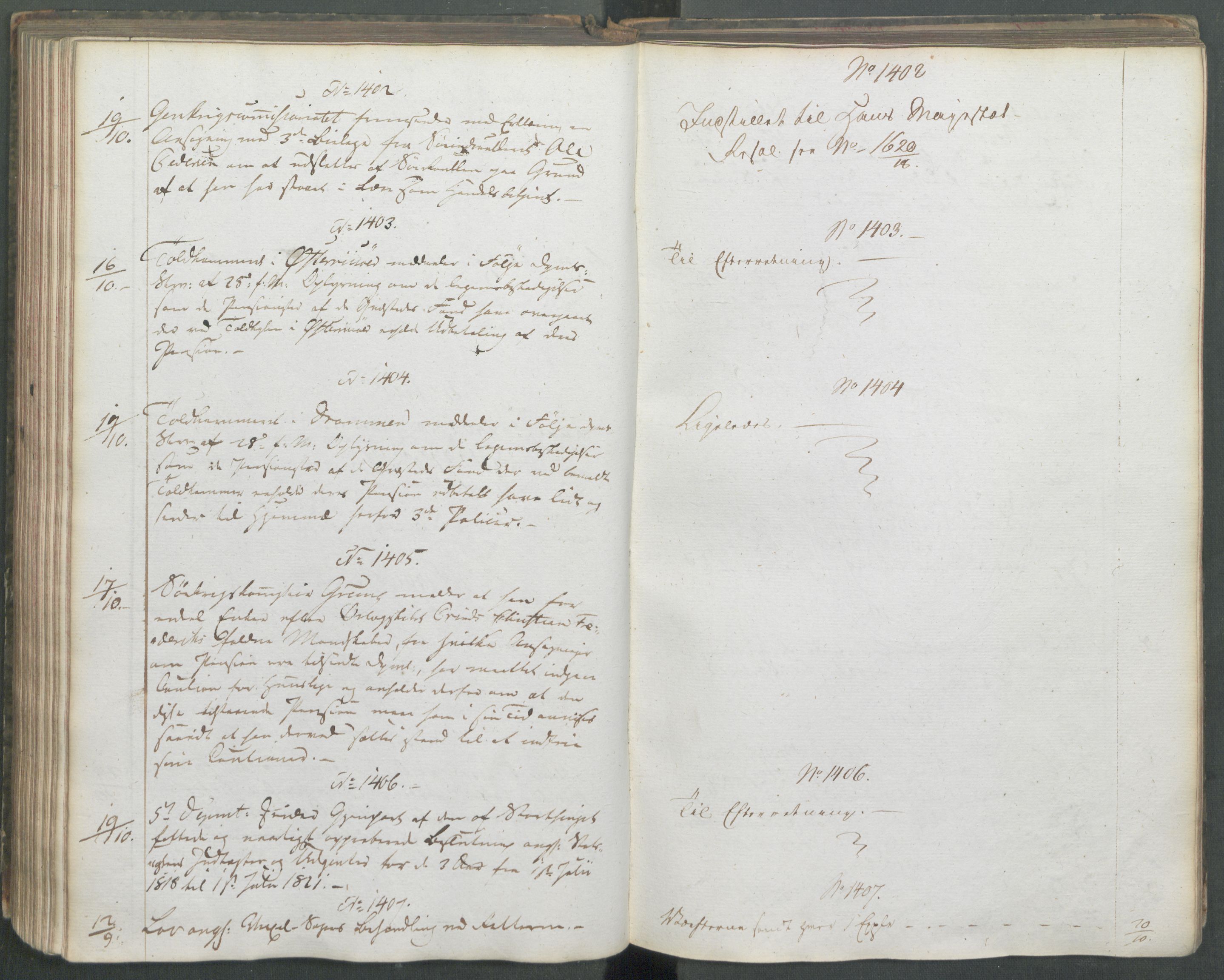 Marinedepartementet/ Marine- og postdepartementet, AV/RA-RAFA-3792/C/L0006: 7de Departements Journal, 1818