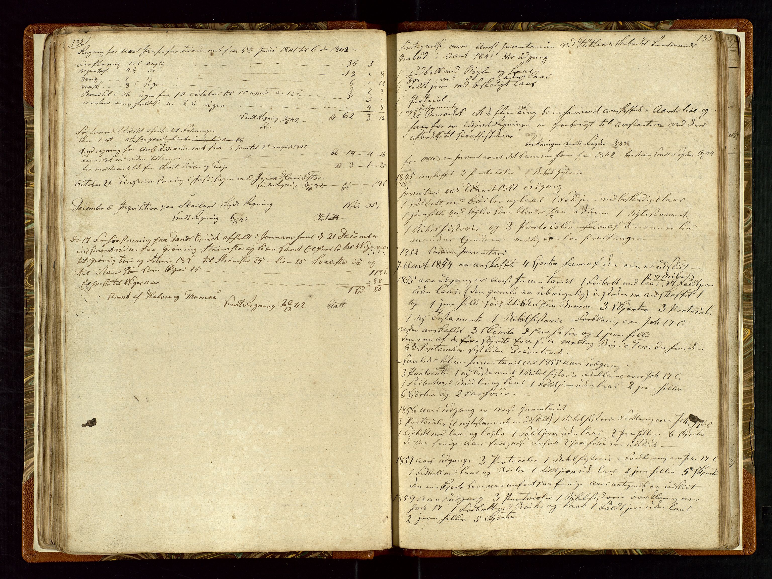 Helleland lensmannskontor, AV/SAST-A-100209/Ya/L0003: Diverseprotokoll, 1842-1960, s. 132-133