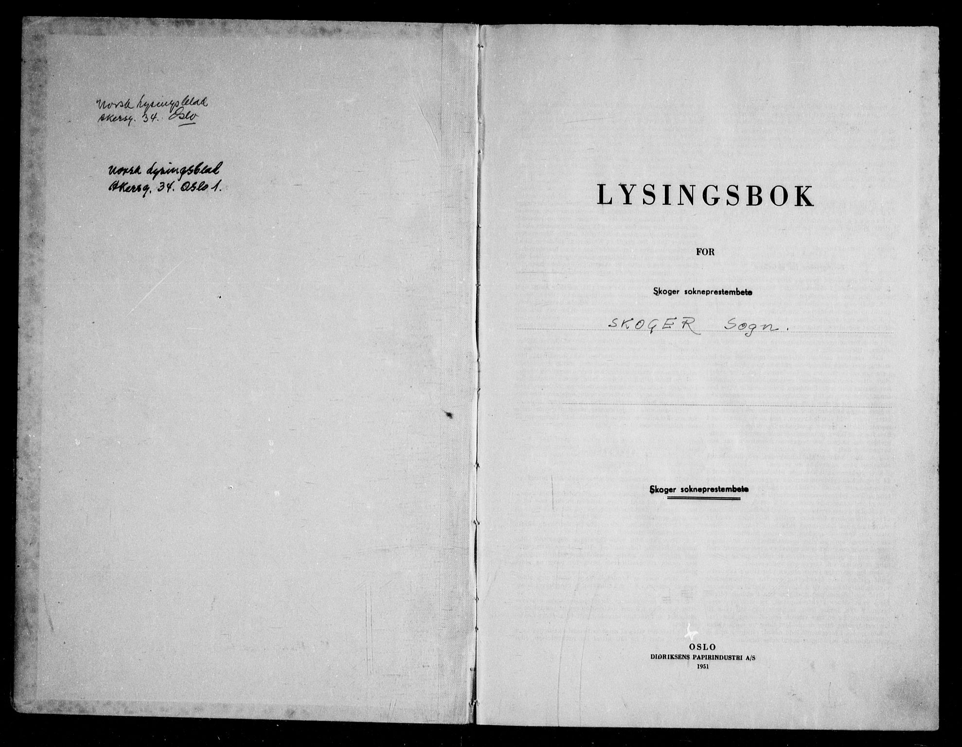 Skoger kirkebøker, SAKO/A-59/H/Ha/L0002: Lysningsprotokoll nr. I 2, 1953-1969