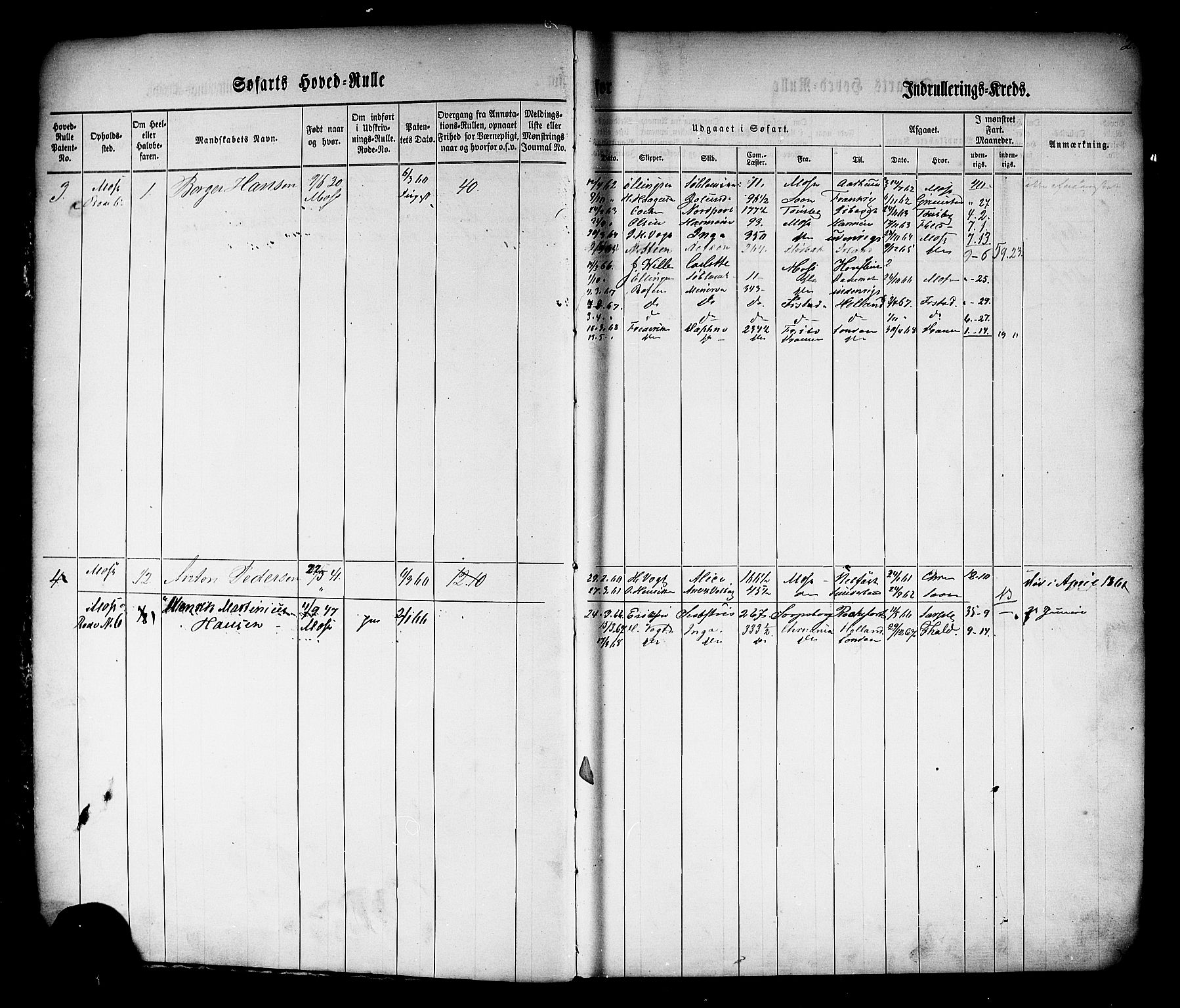 Moss mønstringskontor, AV/SAO-A-10569d/F/Fc/Fcb/L0005: Hovedrulle, 1860, s. 4