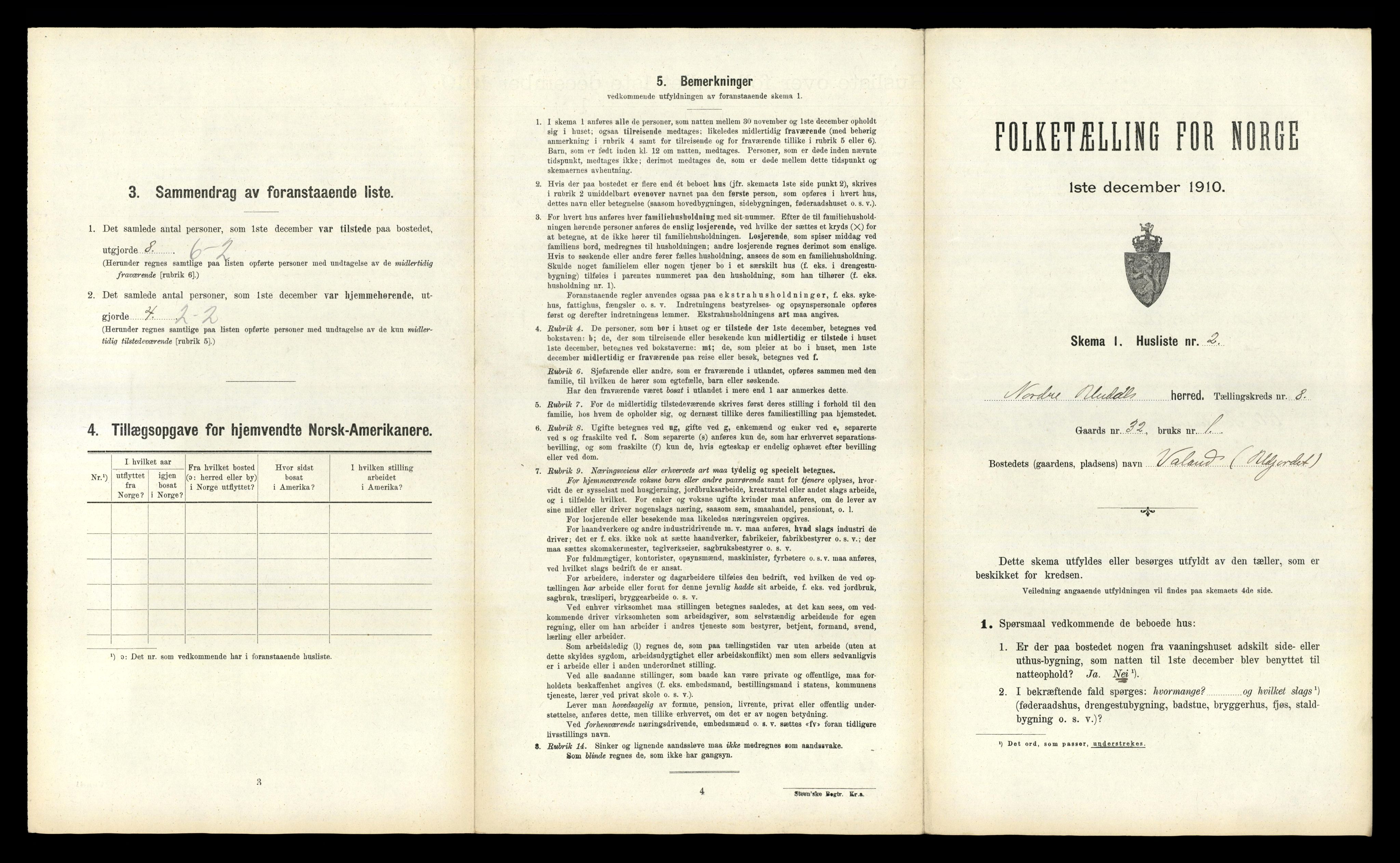 RA, Folketelling 1910 for 1028 Nord-Audnedal herred, 1910, s. 708