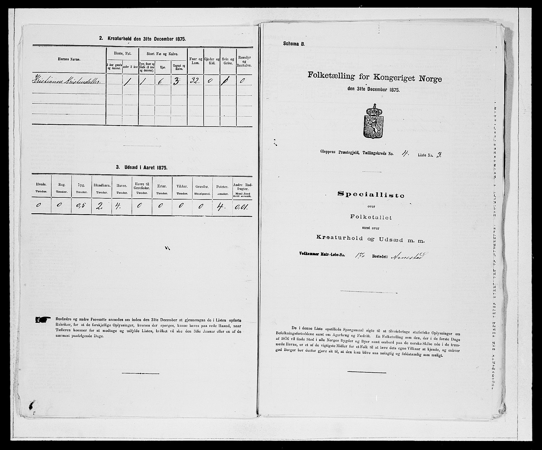 SAB, Folketelling 1875 for 1445P Gloppen prestegjeld, 1875, s. 431