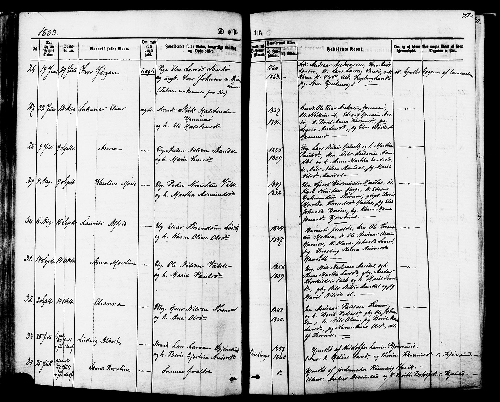 Ministerialprotokoller, klokkerbøker og fødselsregistre - Møre og Romsdal, AV/SAT-A-1454/565/L0749: Ministerialbok nr. 565A03, 1871-1886, s. 72