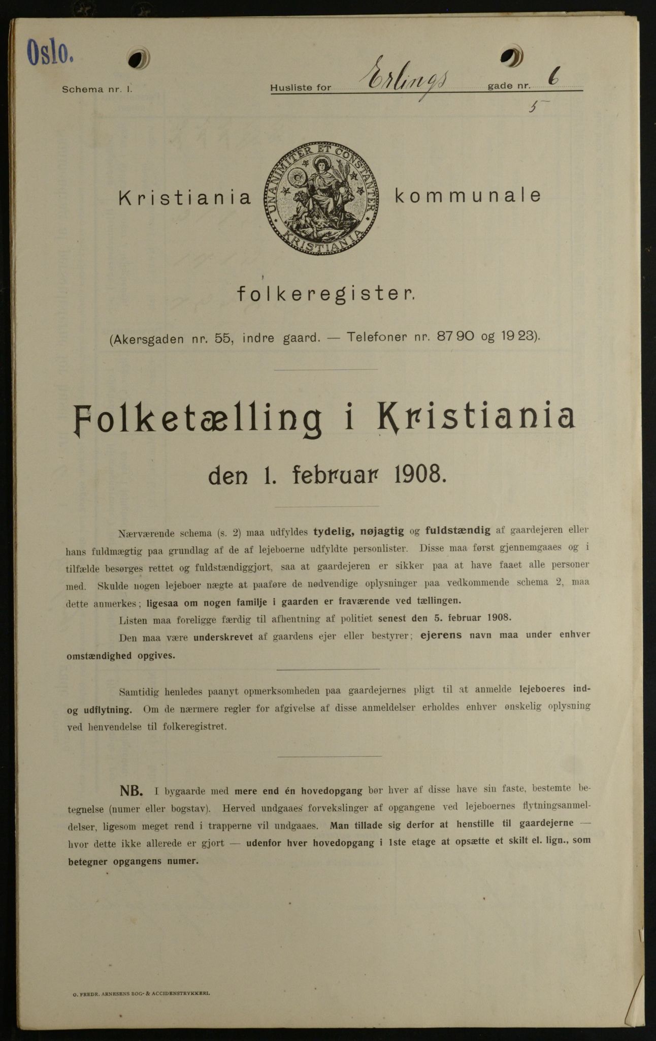 OBA, Kommunal folketelling 1.2.1908 for Kristiania kjøpstad, 1908, s. 20027