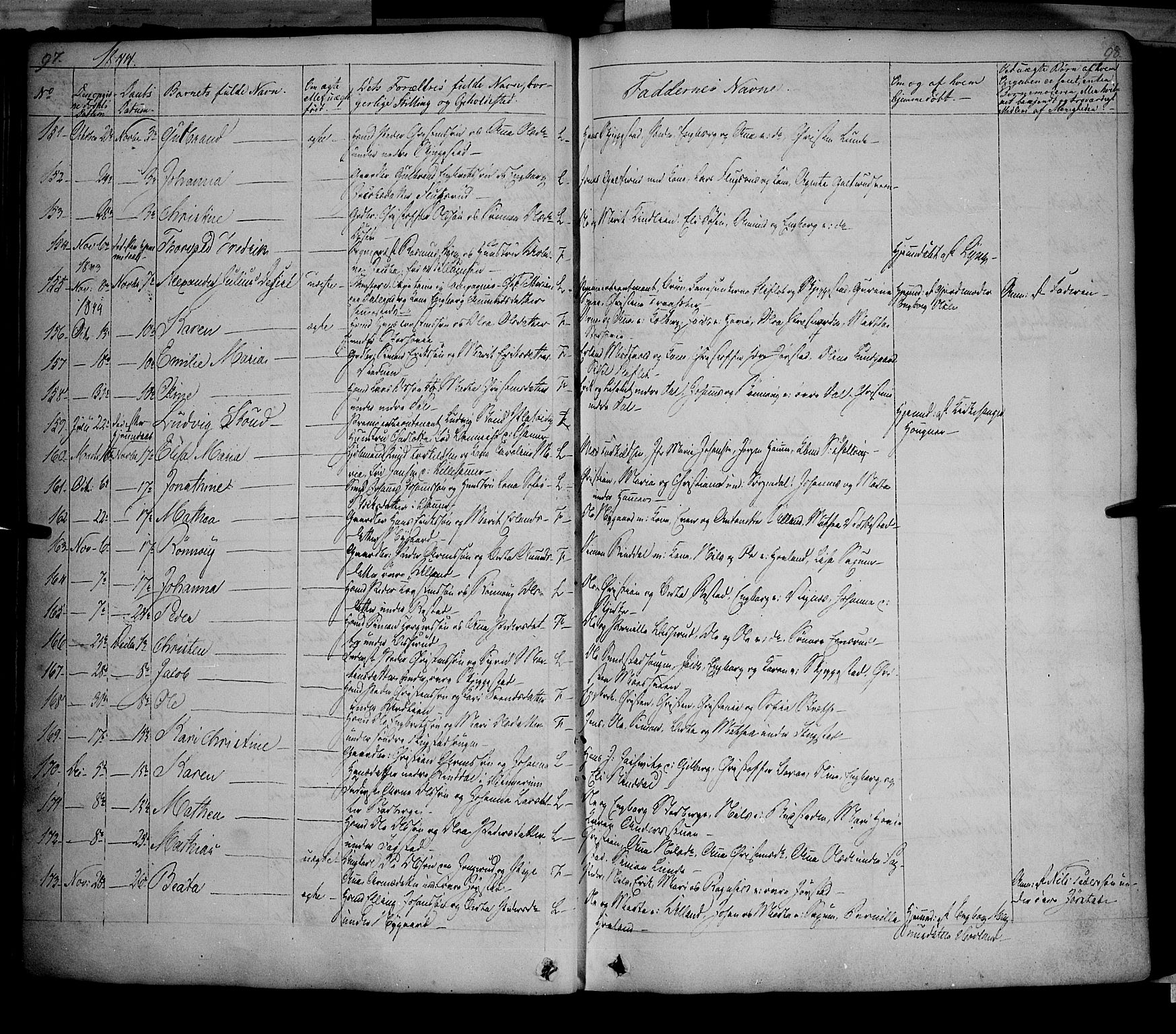 Fåberg prestekontor, AV/SAH-PREST-086/H/Ha/Haa/L0005: Ministerialbok nr. 5, 1836-1854, s. 97-98