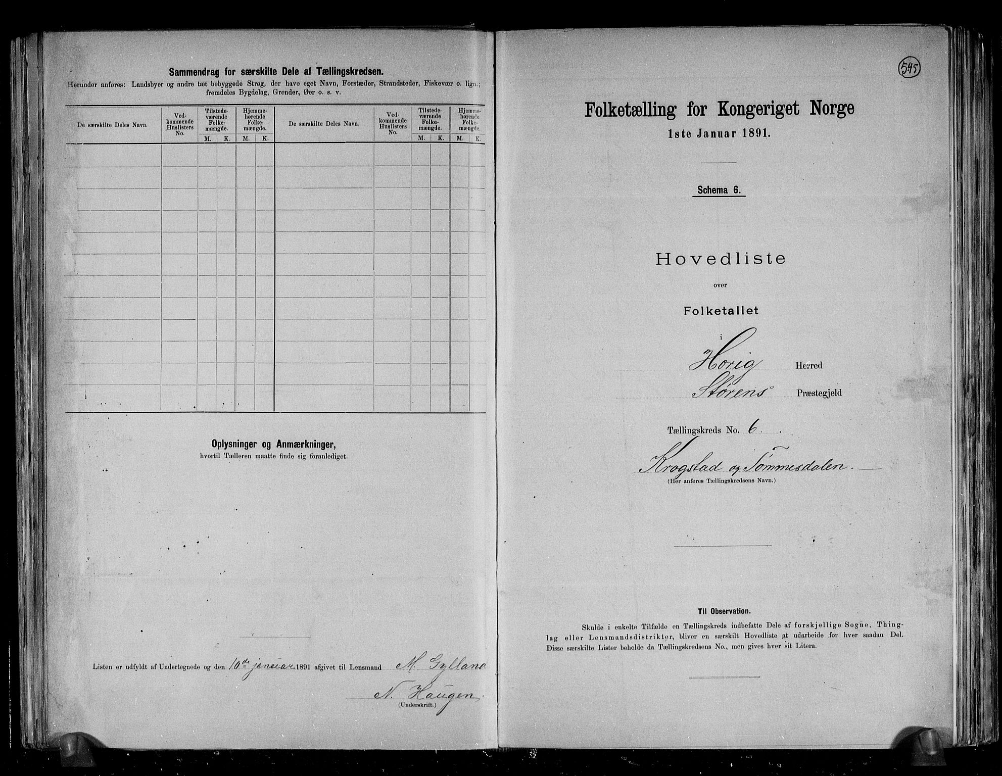 RA, Folketelling 1891 for 1650 Horg herred, 1891, s. 14