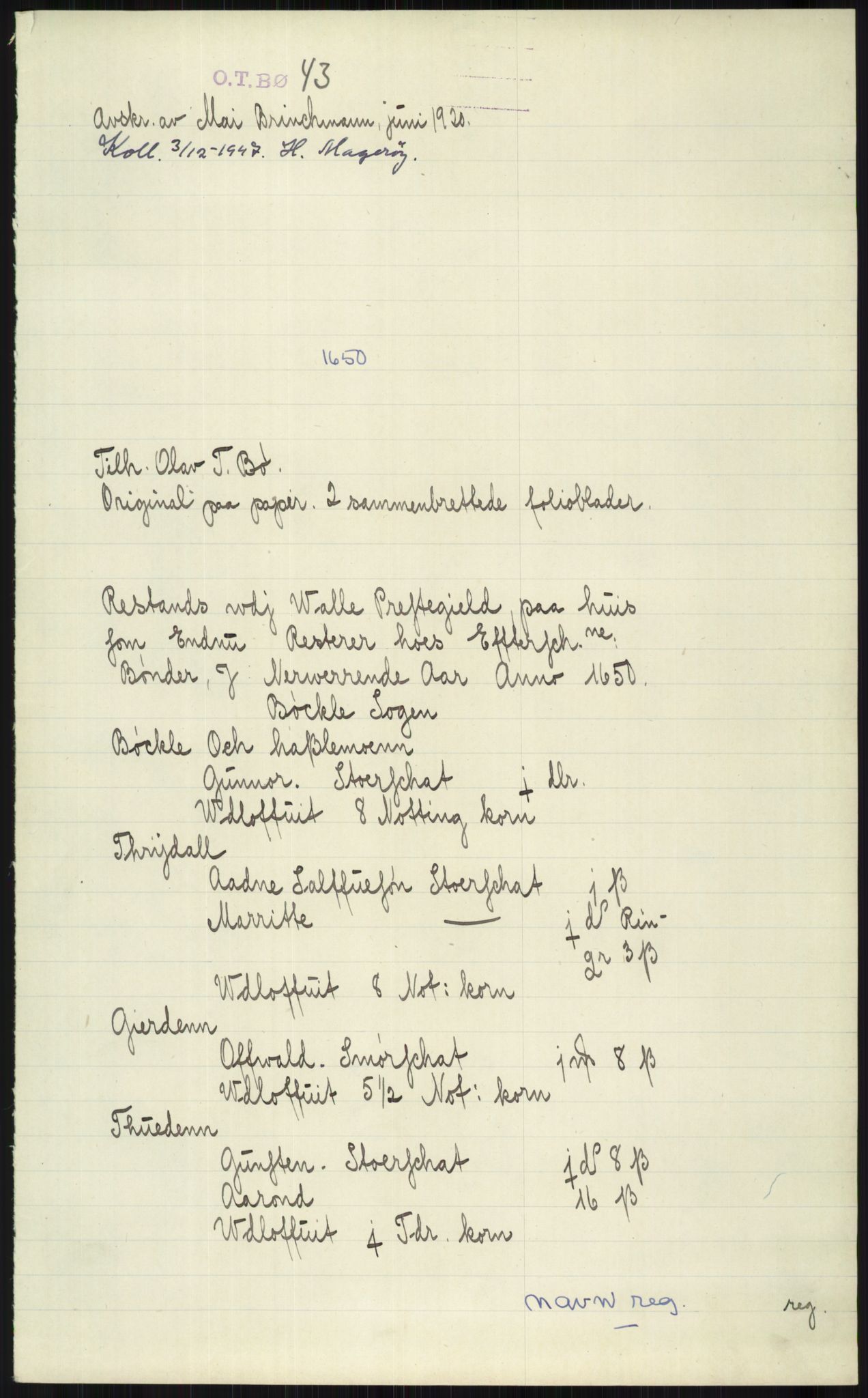Samlinger til kildeutgivelse, Diplomavskriftsamlingen, AV/RA-EA-4053/H/Ha, s. 1462