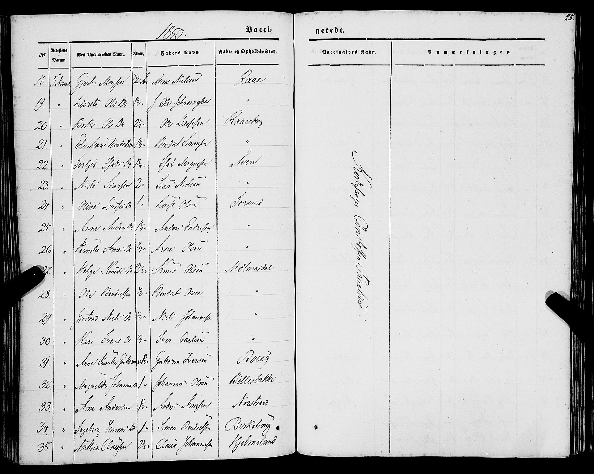 Lavik sokneprestembete, SAB/A-80901: Ministerialbok nr. A 3, 1843-1863, s. 25