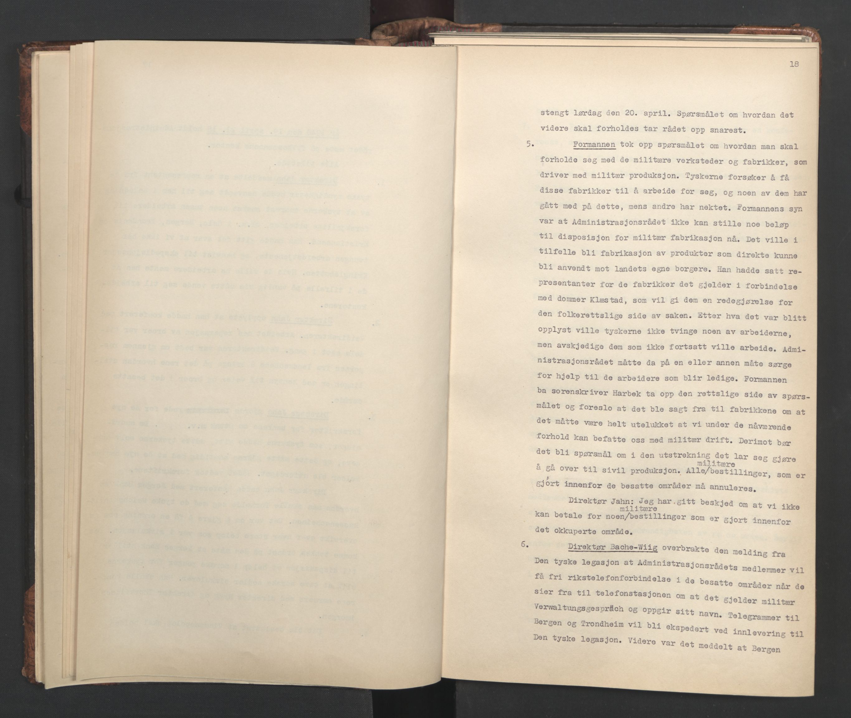 Administrasjonsrådet, AV/RA-S-1004/A/L0001: Møteprotokoll med tillegg 15/4-25/9, 1940, s. 18