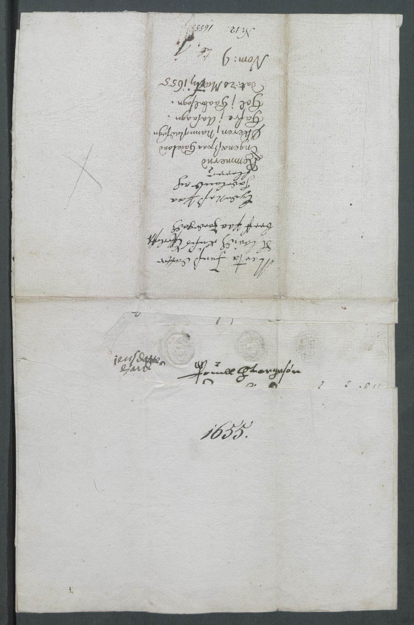 Riksarkivets diplomsamling, AV/RA-EA-5965/F02/L0166: Dokumenter, 1654-1656, s. 111