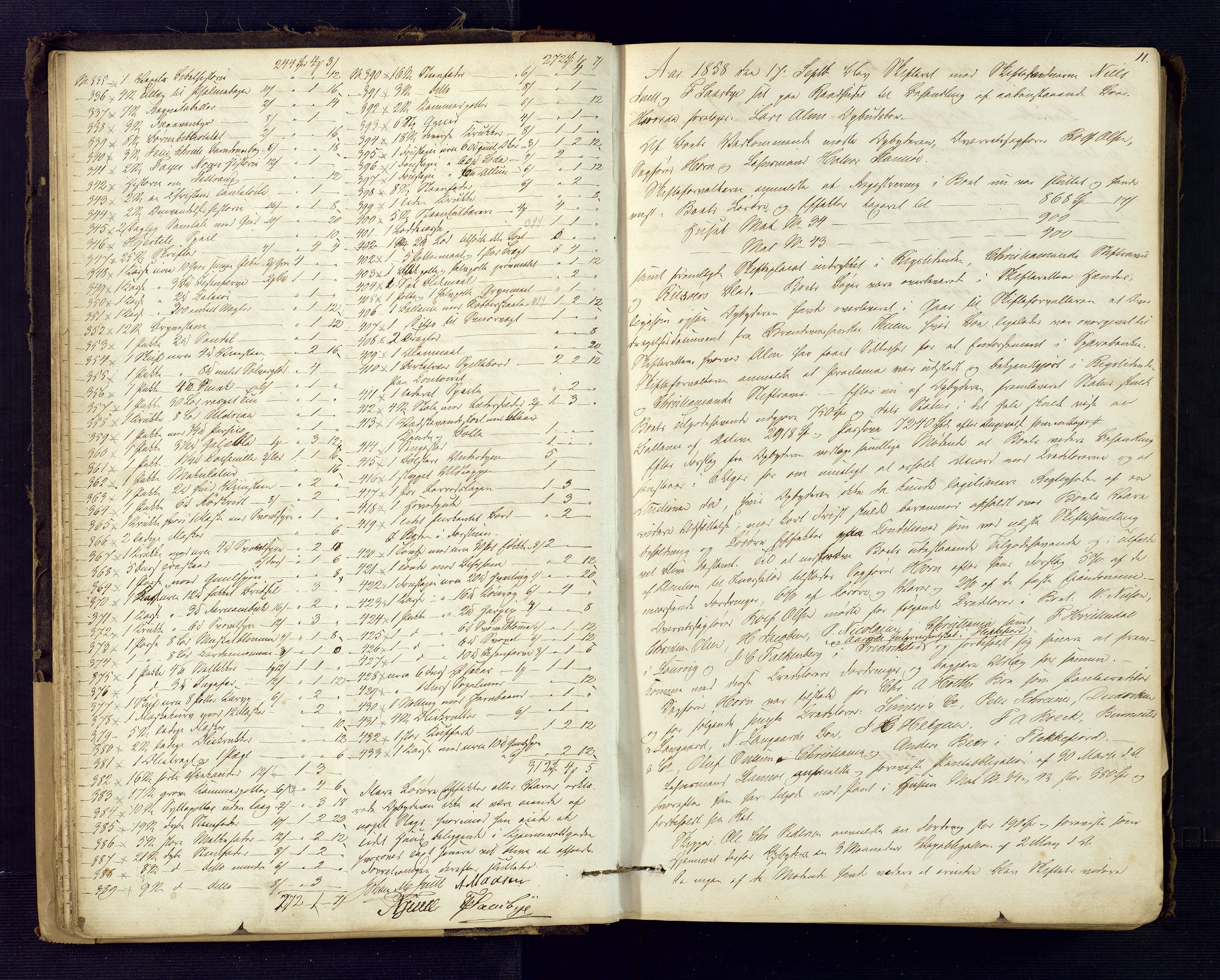 Risør byfogd, AV/SAK-1222-0005/H/Hc/L0002: Skifteprotokoll nr. 2, 1858-1871, s. 11