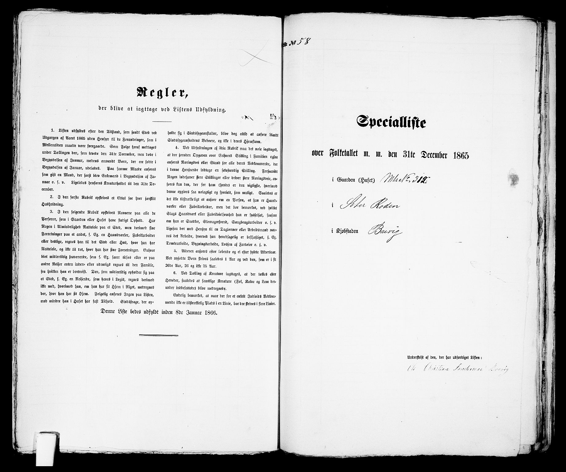 RA, Folketelling 1865 for 0804P Brevik prestegjeld, 1865, s. 327