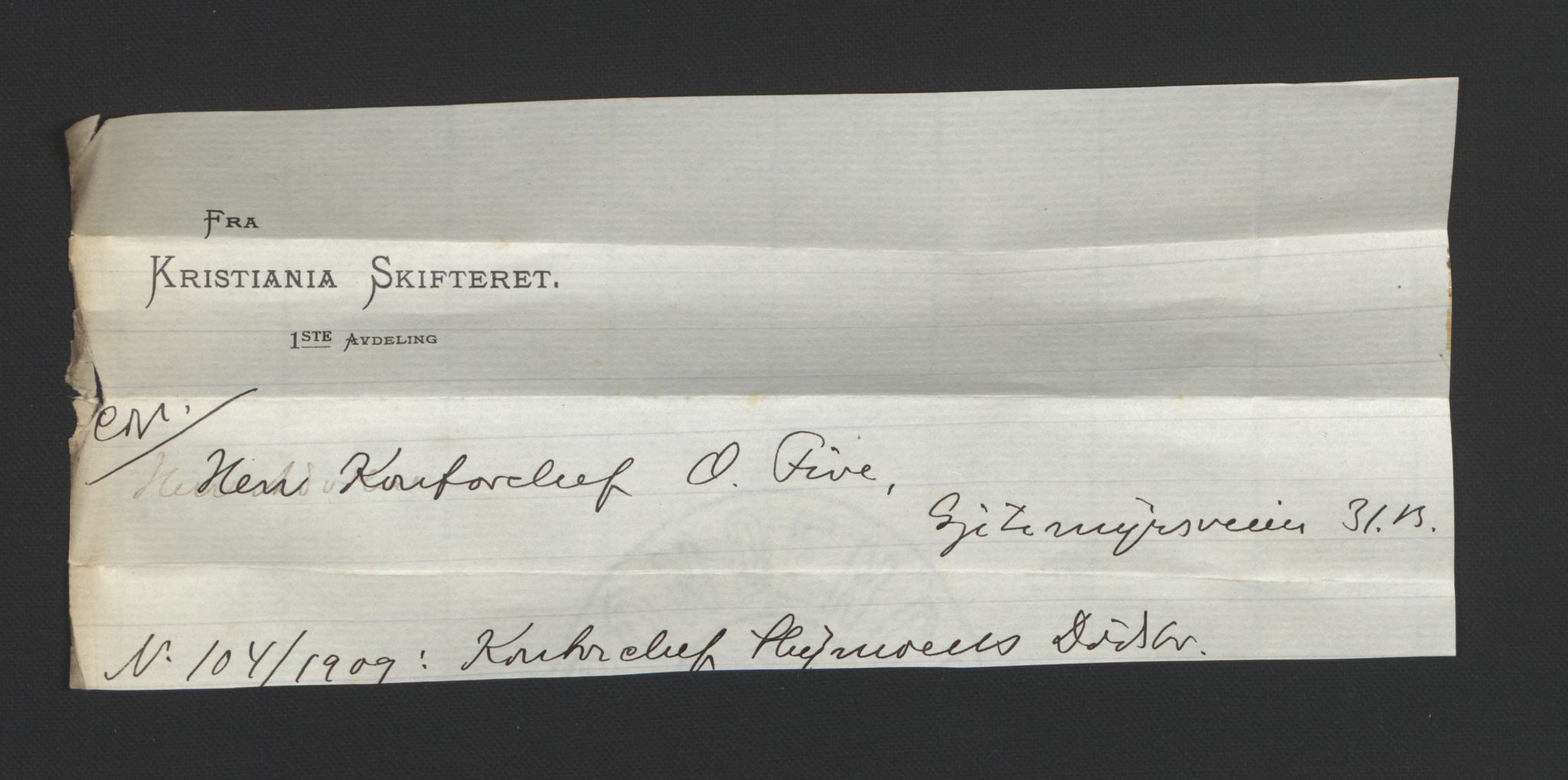Oslo skifterett, AV/SAO-A-10383/H/Hc/Hcc/L0016: Skifteforhandlingsprotokoll, 1908-1910