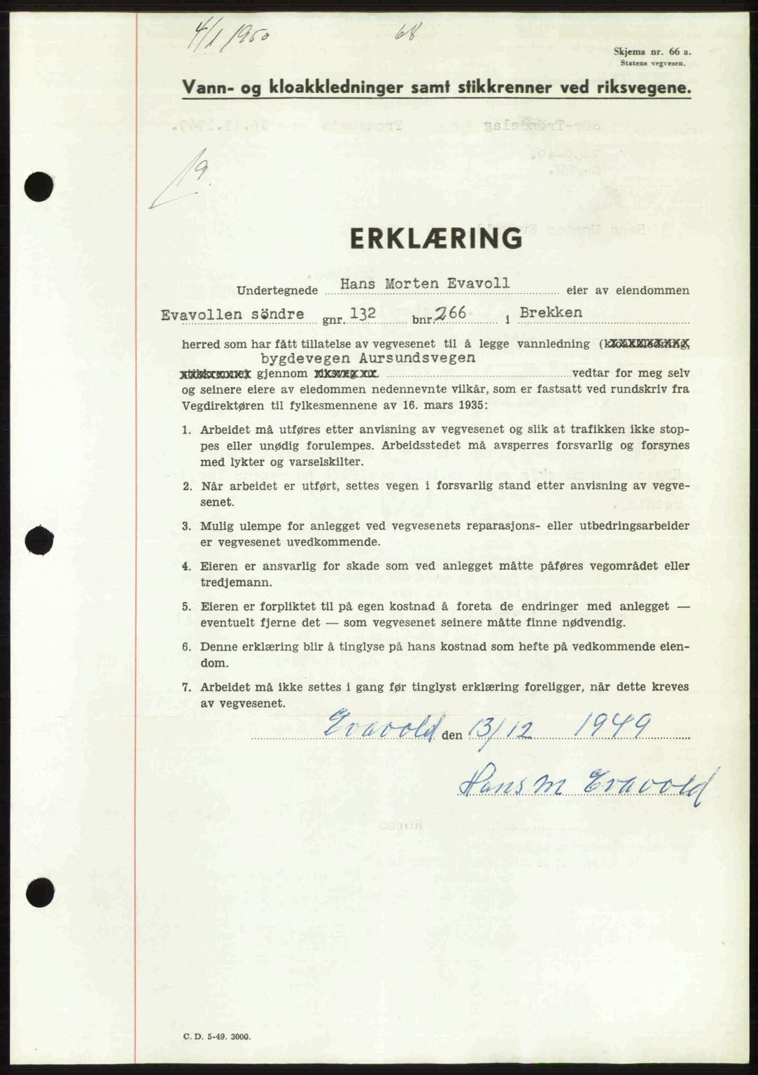 Gauldal sorenskriveri, SAT/A-0014/1/2/2C: Pantebok nr. A9, 1949-1950, Dagboknr: 19/1950