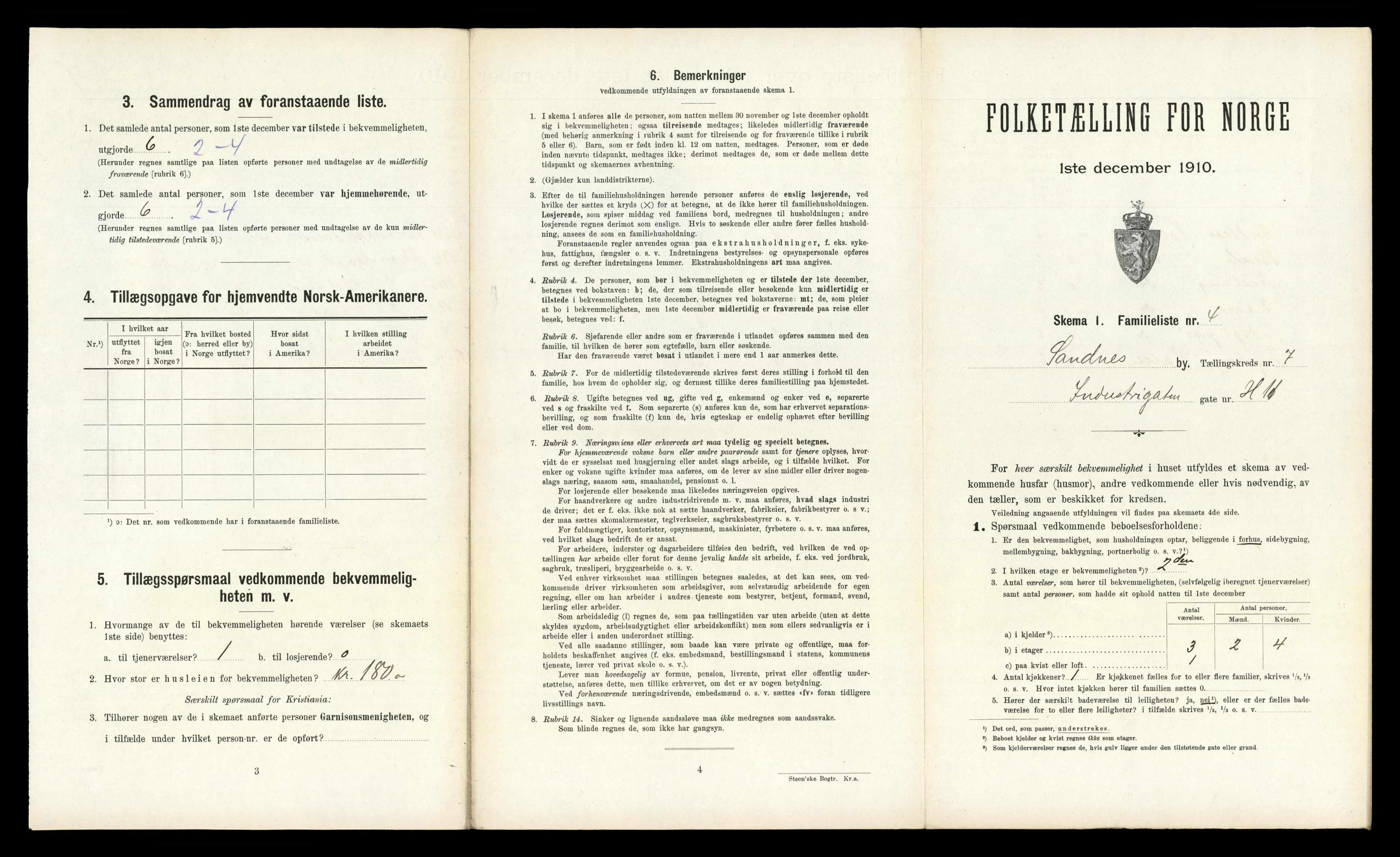 RA, Folketelling 1910 for 1102 Sandnes ladested, 1910, s. 824