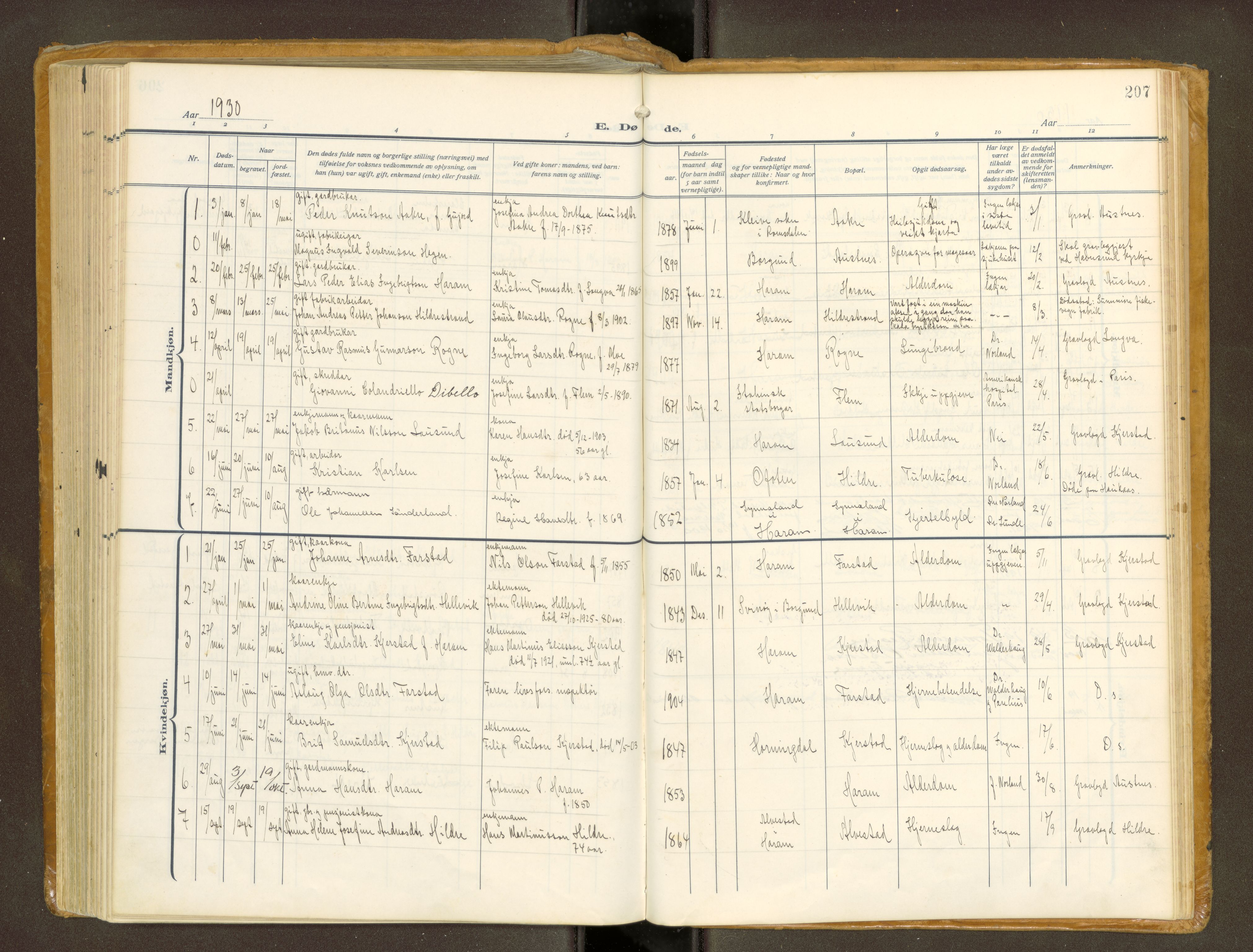 Ministerialprotokoller, klokkerbøker og fødselsregistre - Møre og Romsdal, AV/SAT-A-1454/536/L0518: Ministerialbok nr. 536A--, 1914-1931, s. 207