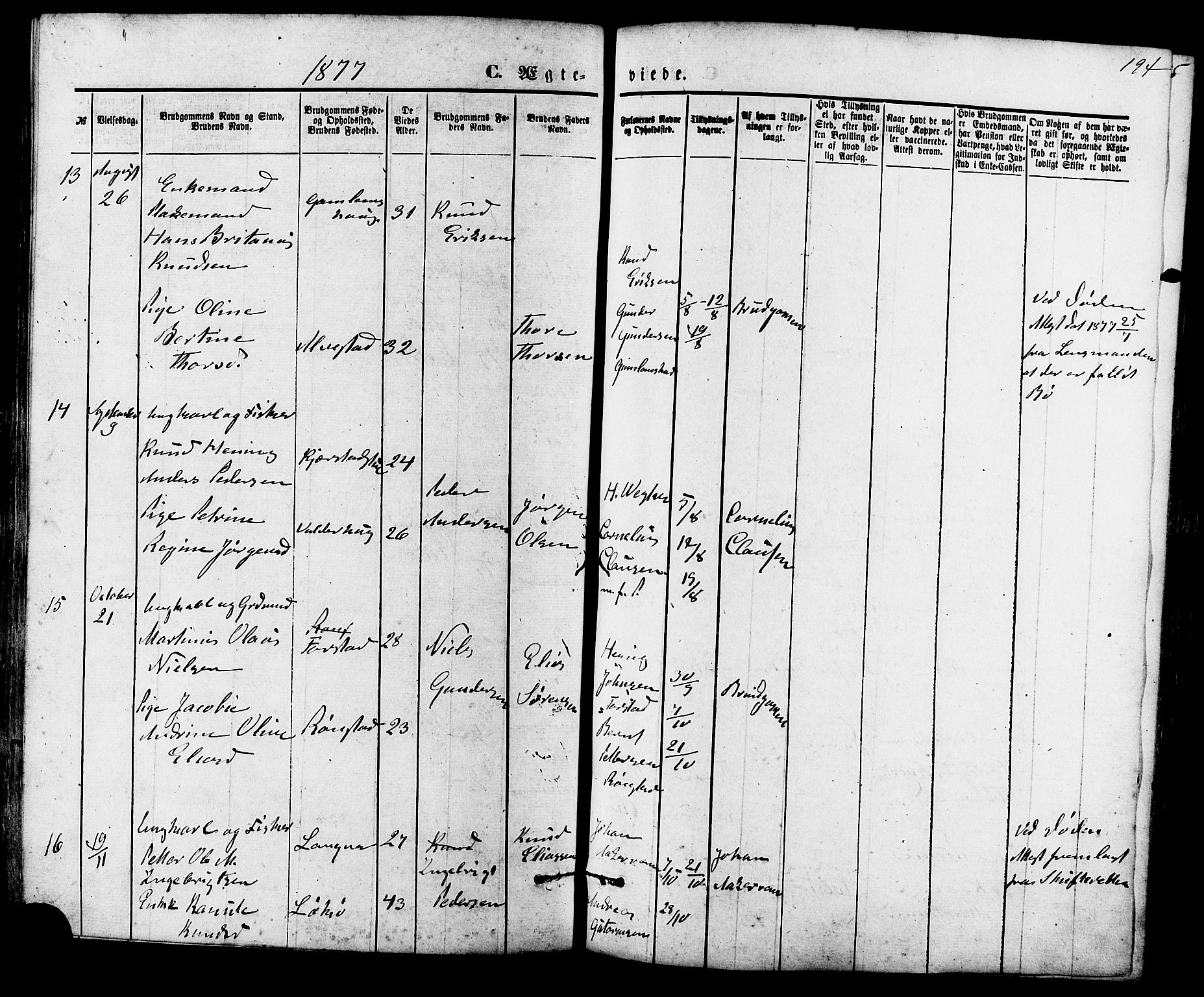 Ministerialprotokoller, klokkerbøker og fødselsregistre - Møre og Romsdal, AV/SAT-A-1454/536/L0500: Ministerialbok nr. 536A09, 1876-1889, s. 194