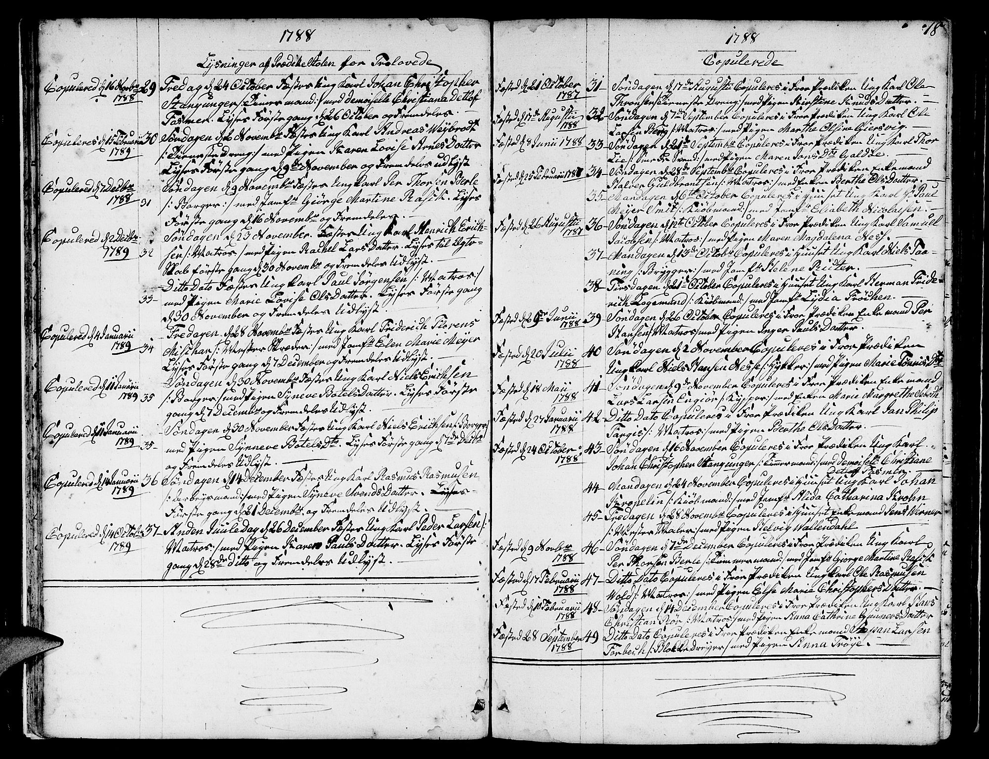 Nykirken Sokneprestembete, AV/SAB-A-77101/H/Hab: Klokkerbok nr. A 2, 1782-1847, s. 18
