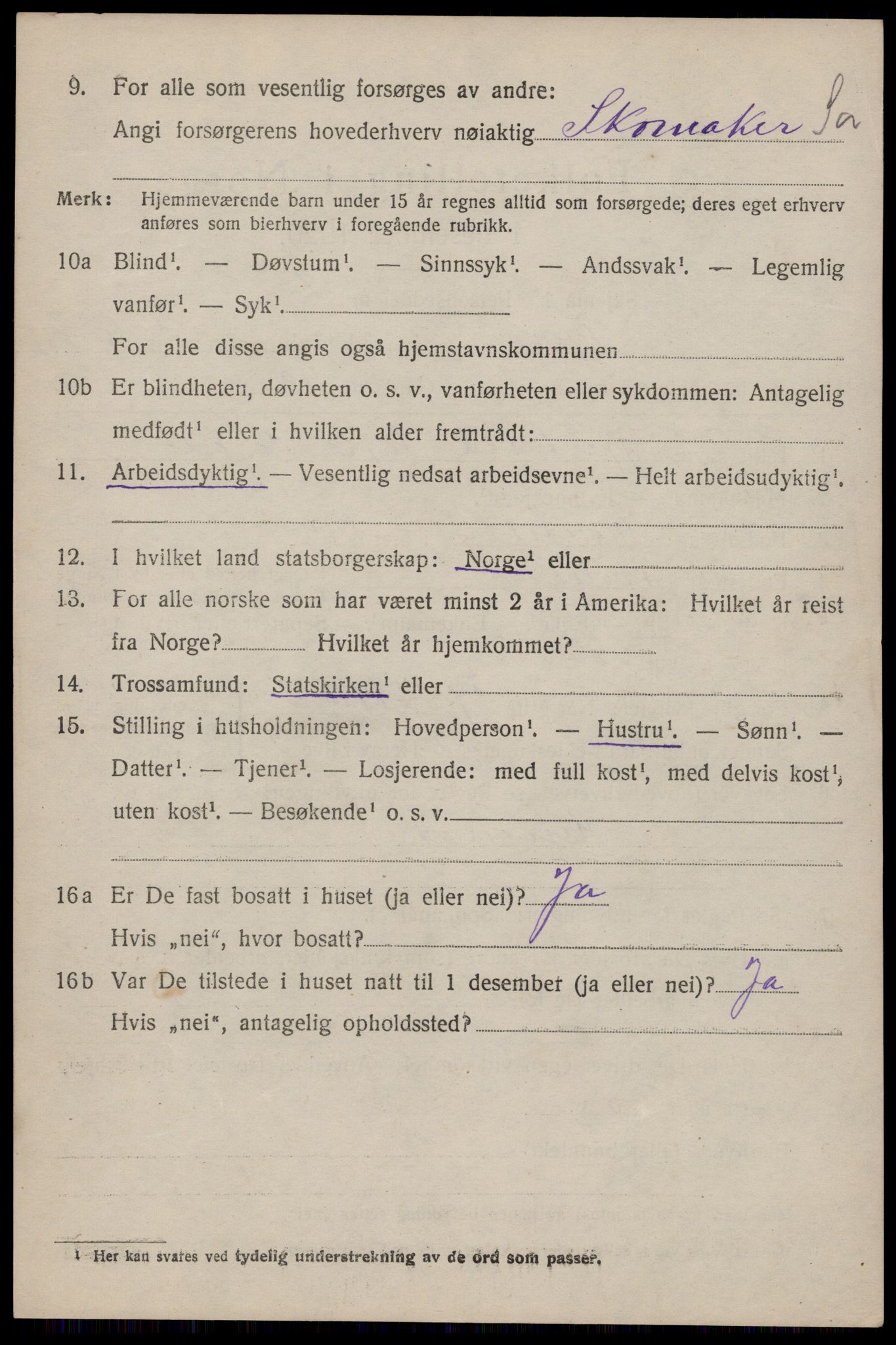 SAST, Folketelling 1920 for 1146 Tysvær herred, 1920, s. 3093