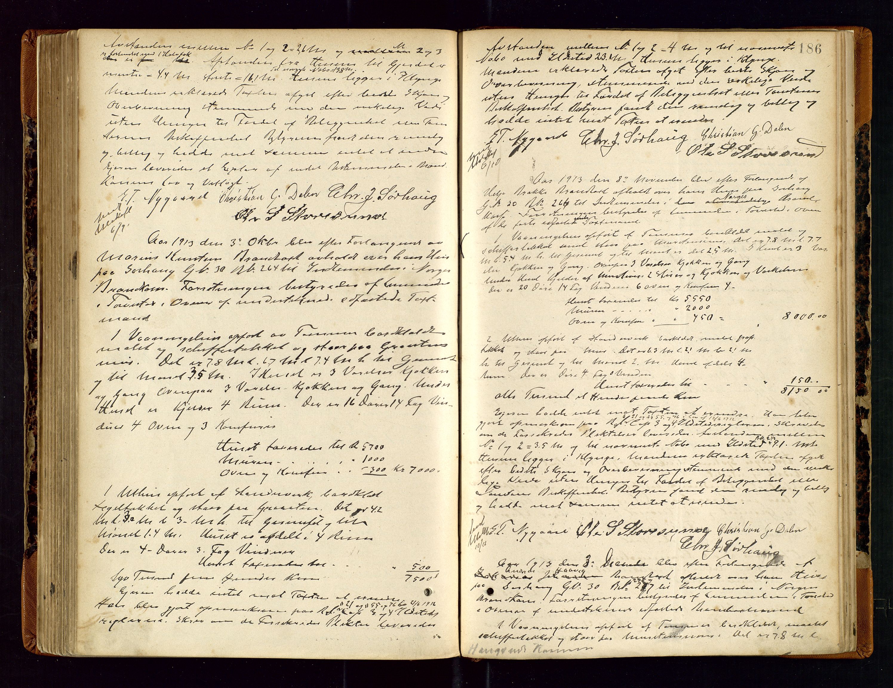 Torvestad lensmannskontor, AV/SAST-A-100307/1/Goa/L0002: "Brandtaxationsprotokol for Torvestad Thinglag", 1883-1917, s. 185b-186a