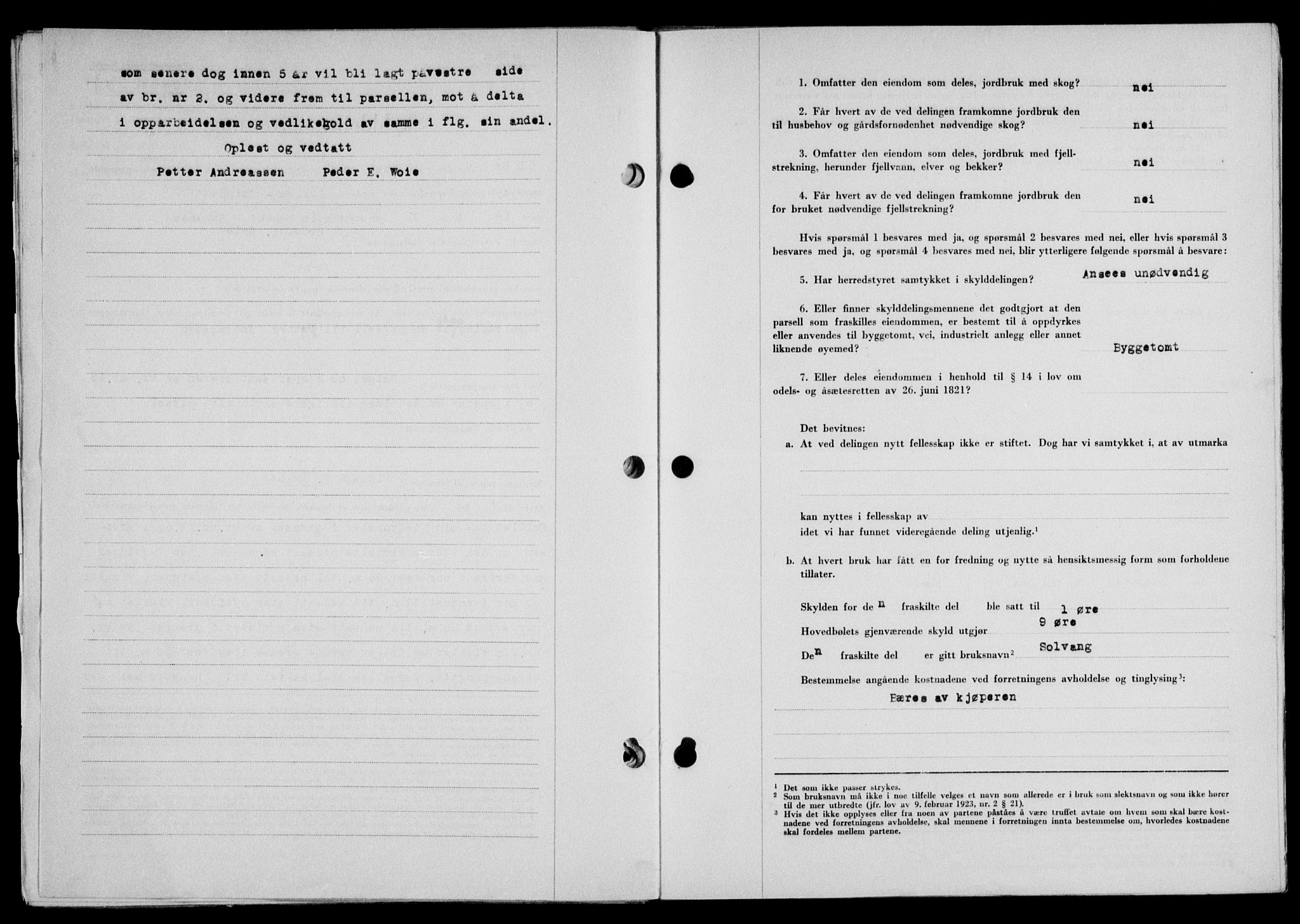 Lofoten sorenskriveri, SAT/A-0017/1/2/2C/L0021a: Pantebok nr. 21a, 1949-1949, Dagboknr: 1306/1949