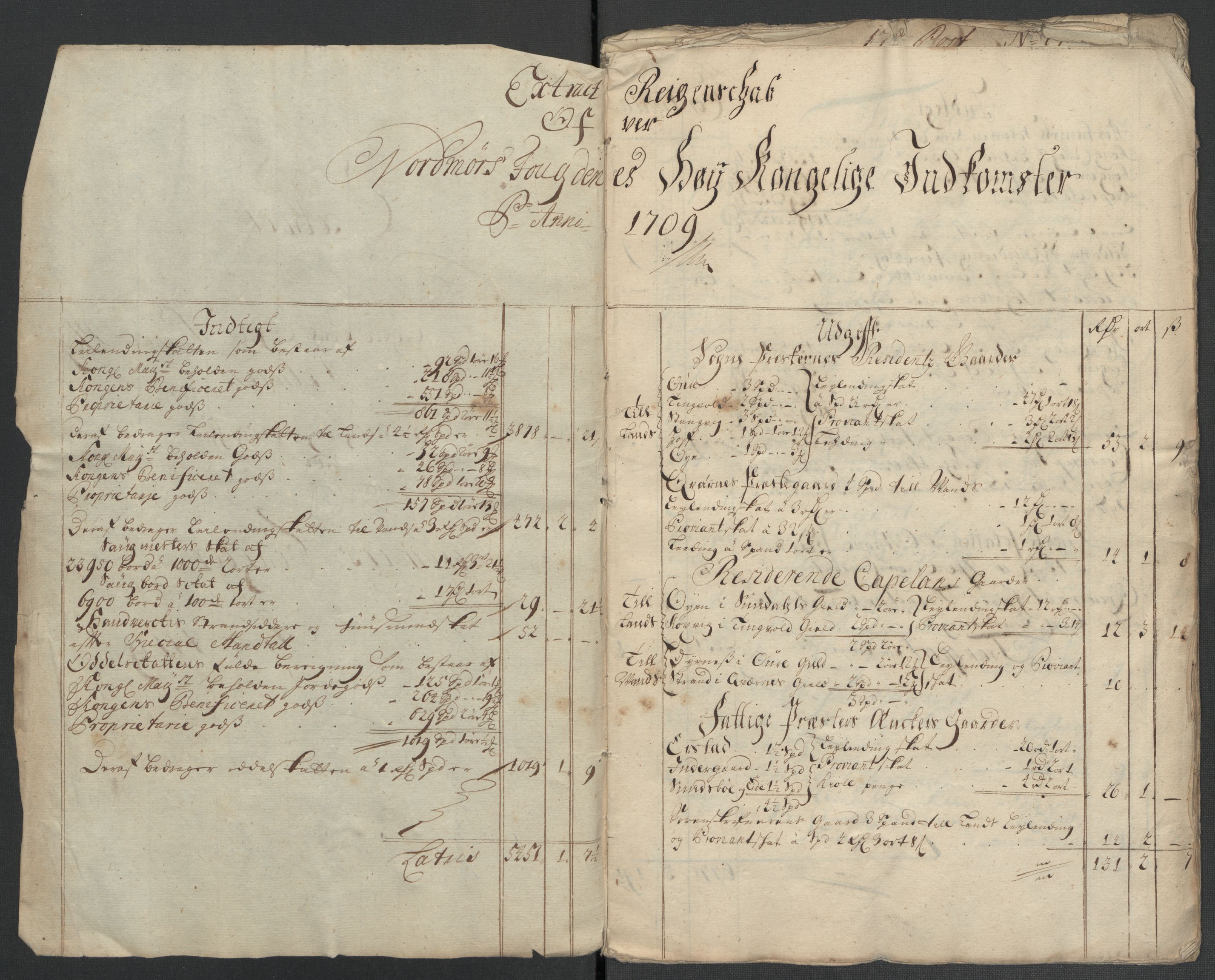 Rentekammeret inntil 1814, Reviderte regnskaper, Fogderegnskap, RA/EA-4092/R56/L3744: Fogderegnskap Nordmøre, 1709-1710, s. 11