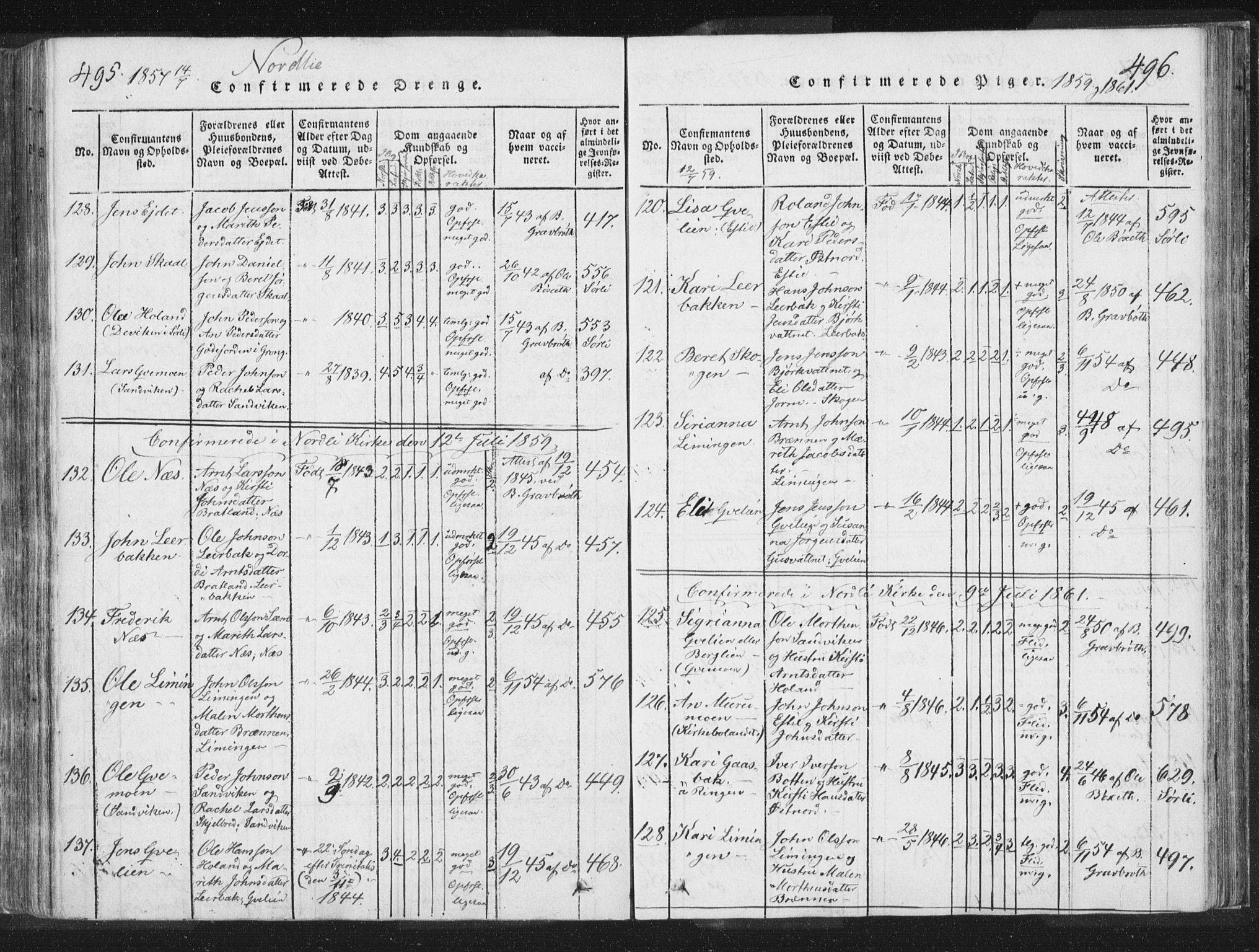 Ministerialprotokoller, klokkerbøker og fødselsregistre - Nord-Trøndelag, SAT/A-1458/755/L0491: Ministerialbok nr. 755A01 /1, 1817-1864, s. 495-496