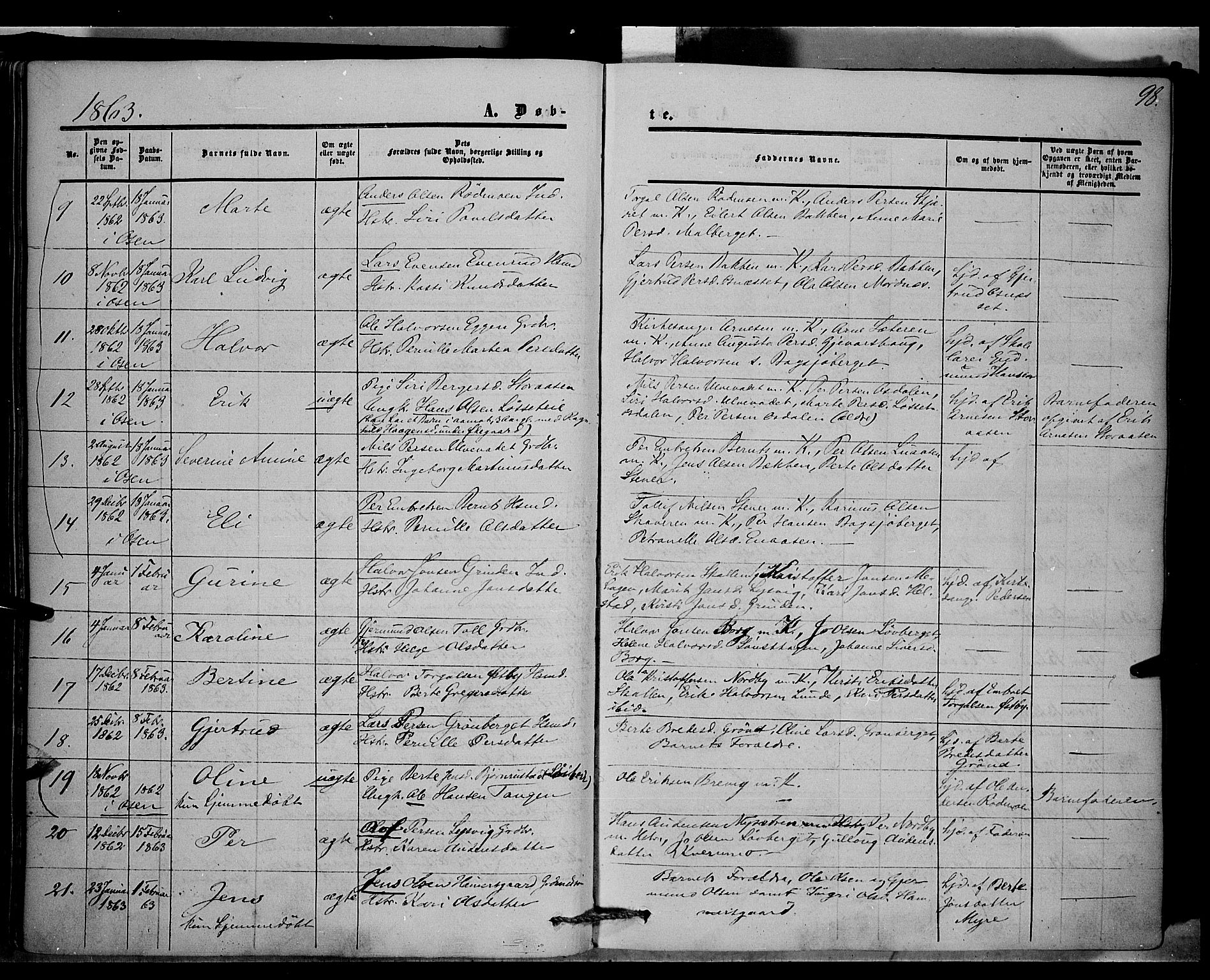 Trysil prestekontor, AV/SAH-PREST-046/H/Ha/Haa/L0005: Ministerialbok nr. 5, 1851-1865, s. 98