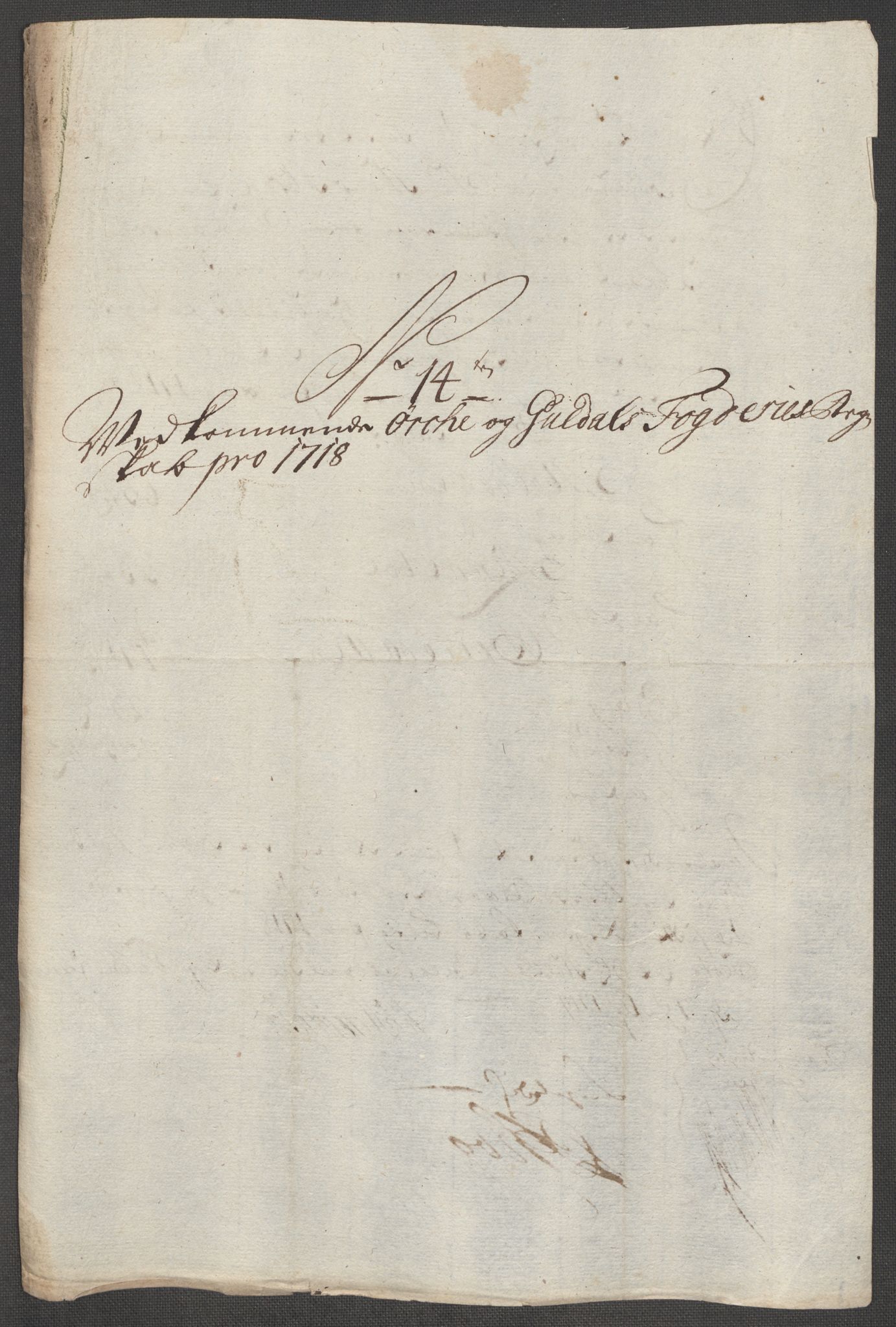 Rentekammeret inntil 1814, Reviderte regnskaper, Fogderegnskap, AV/RA-EA-4092/R60/L3971: Fogderegnskap Orkdal og Gauldal, 1718, s. 147