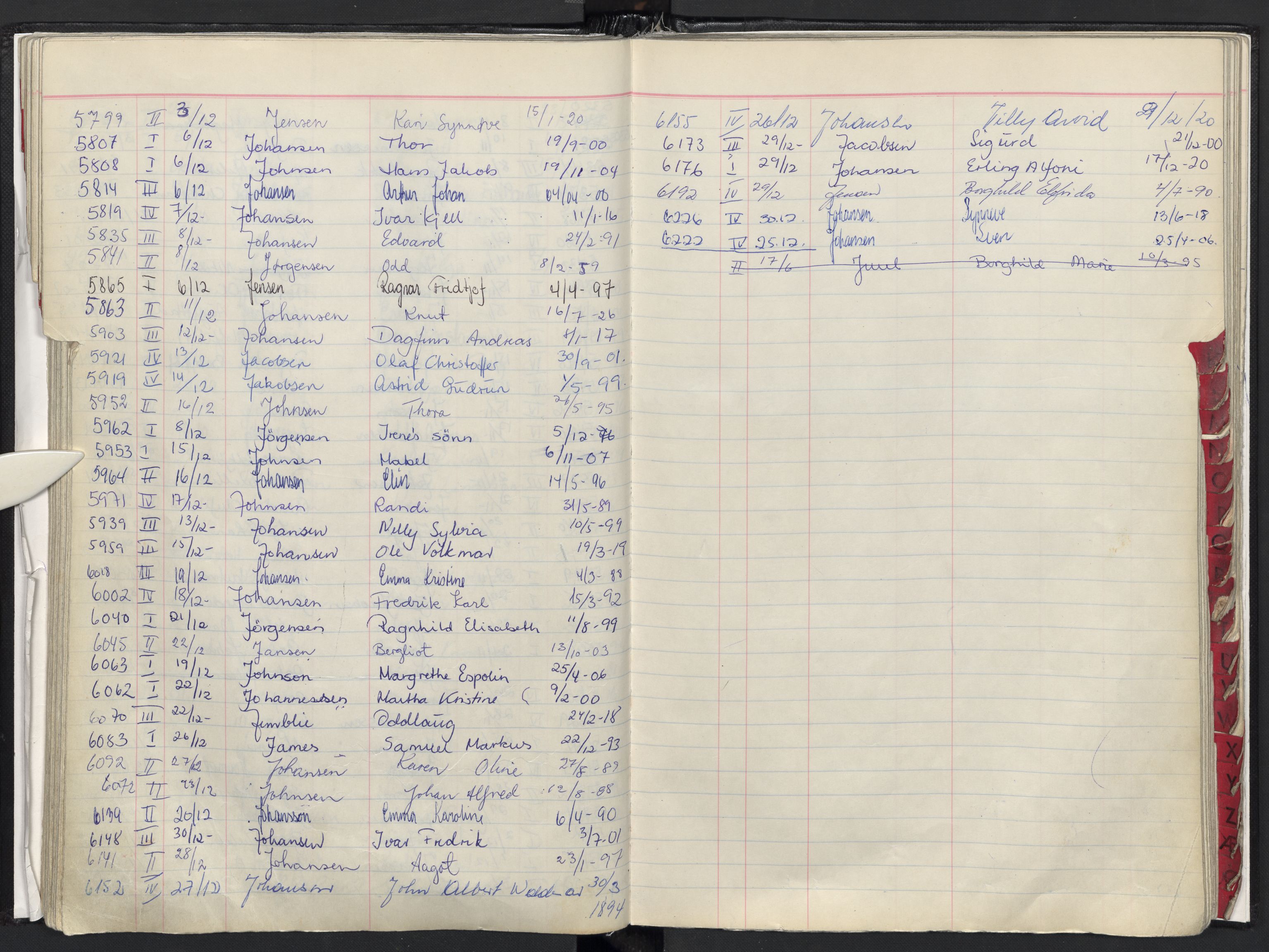 Oslo skifterett, AV/SAO-A-10383/F/Fa/Faa/L0076: Navneregister dødsfallssaker, 1976