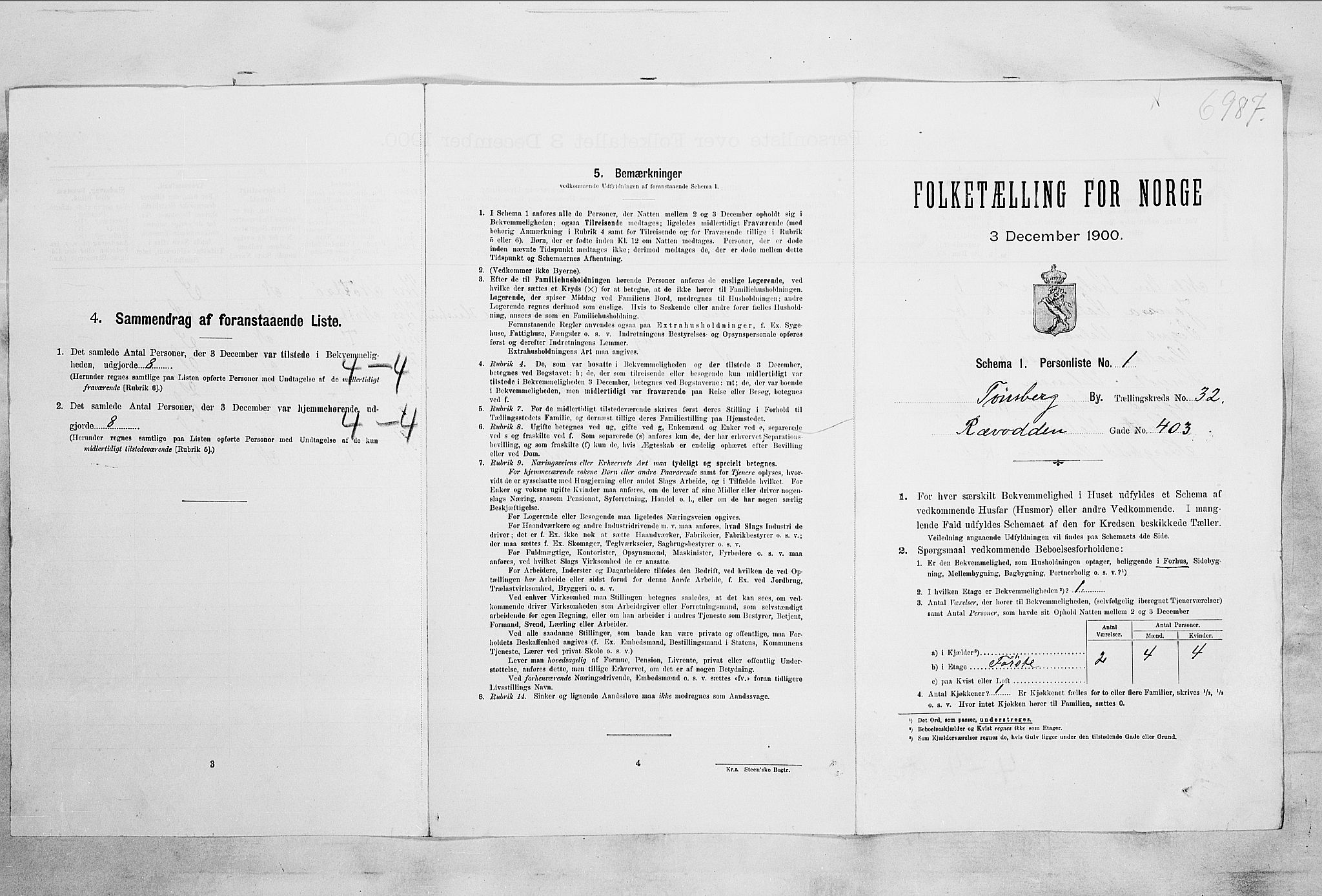 RA, Folketelling 1900 for 0705 Tønsberg kjøpstad, 1900, s. 4814